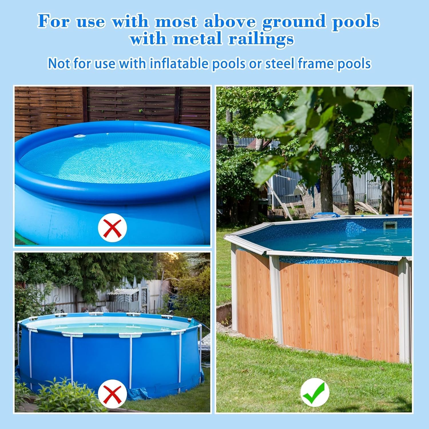 60 Pcs Winter Pool Cover Clips for above Ground Pools, 2 Shapes Pool Clips Pool Cover Clamps Black 4.7 Inch Pool Wind Guard Clips to Protect Swimming Pools image number 1