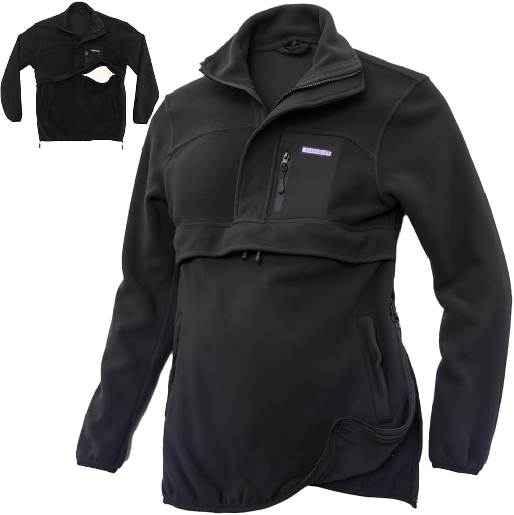 4-In-1 Women'S Maternity and Postpartum Nursing Top Breastfeeding Active Polar Fleece image number 4