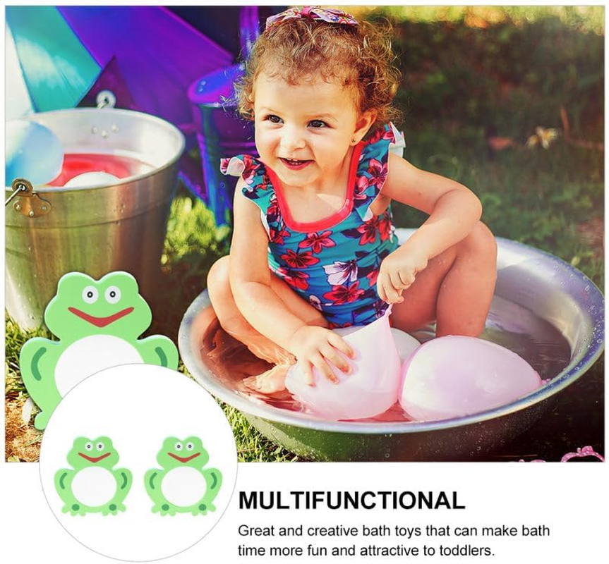 4 Pcs Frog Bath Mirror Kidcraft Playset Bath Time Baby Toys Kid Toys Funny Bath Time Toys Toddler Bath Toys Interactive Baby Bath Toys Bathtub Toys Child Animal Clockwork Eva image number 5