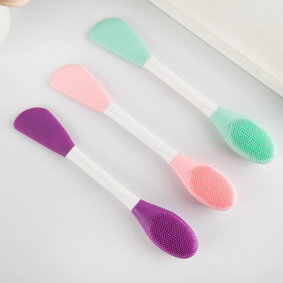 LALADEFIEE Silicone Face Cleaning Brush Set Multifunctional Brush for Gentle Face Scrub image number 6