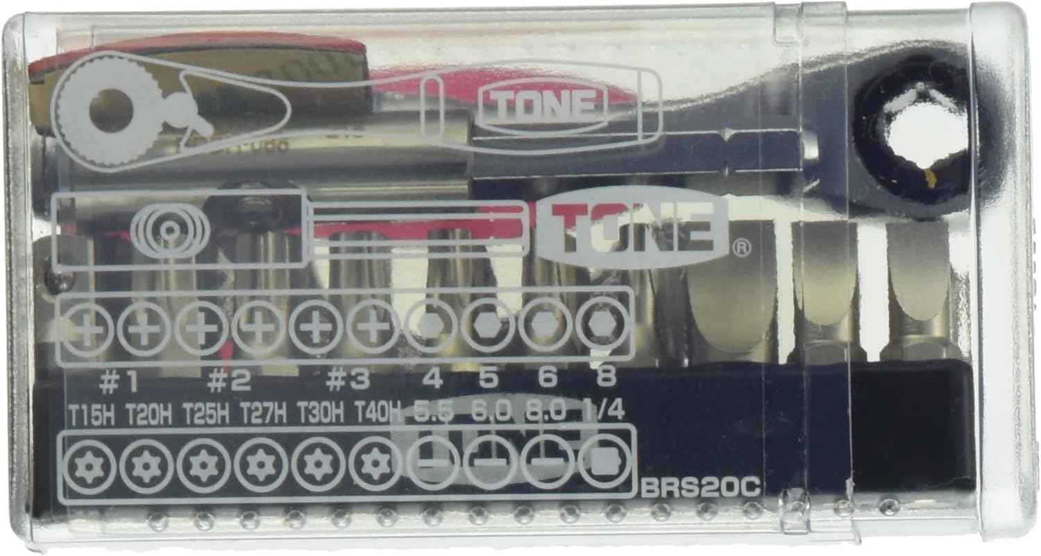 (Amazon.Co.Jp Exclusive) Tone Bit Ratchet Set, BRS20C, Bit Insert, 0.25 Inches (6.35 Mm) (1/4 Inch), Clear, 23 Pieces image number 4