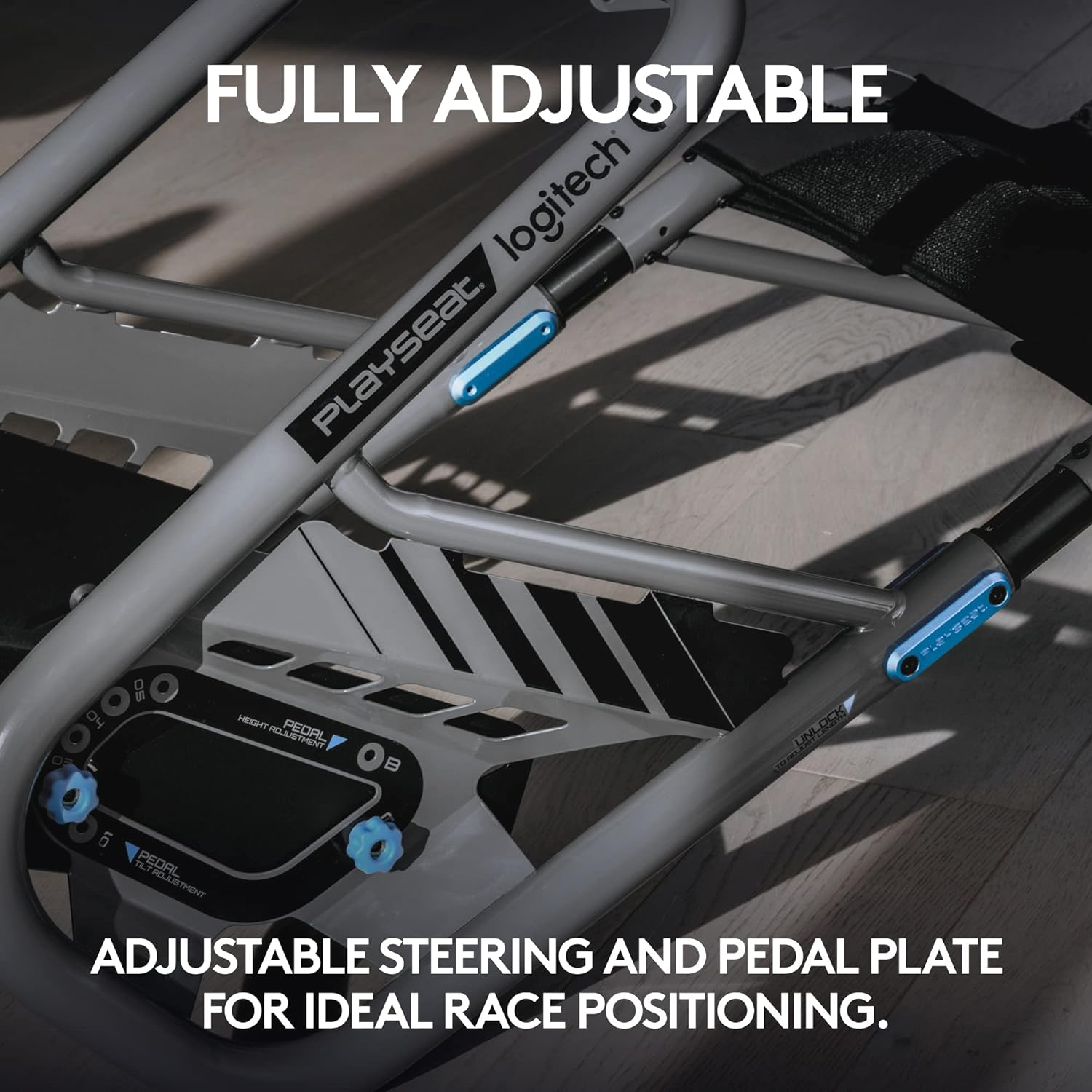 Playseat Trophy - Logitech G Edition Sim Racing Cockpit | Fully Adjustable | Supports All Direct Drive Steering Wheels | Lightweight & Robust | Absolute Comfort | Actifit image number 4