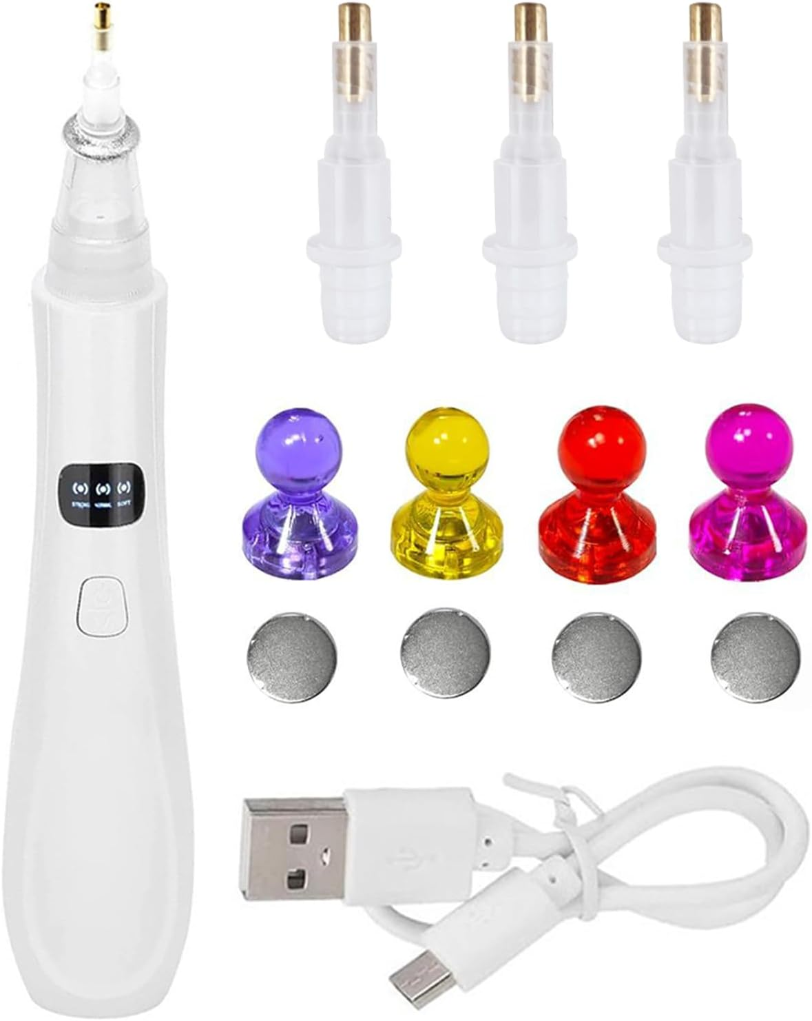 Rhinestone Pen | Gem Jewely Pickup Tool | Electric Applicator Picker 3 Adjustable Suction Mode Replacement Tip for Craft Decoration Manicure Creation image number 6