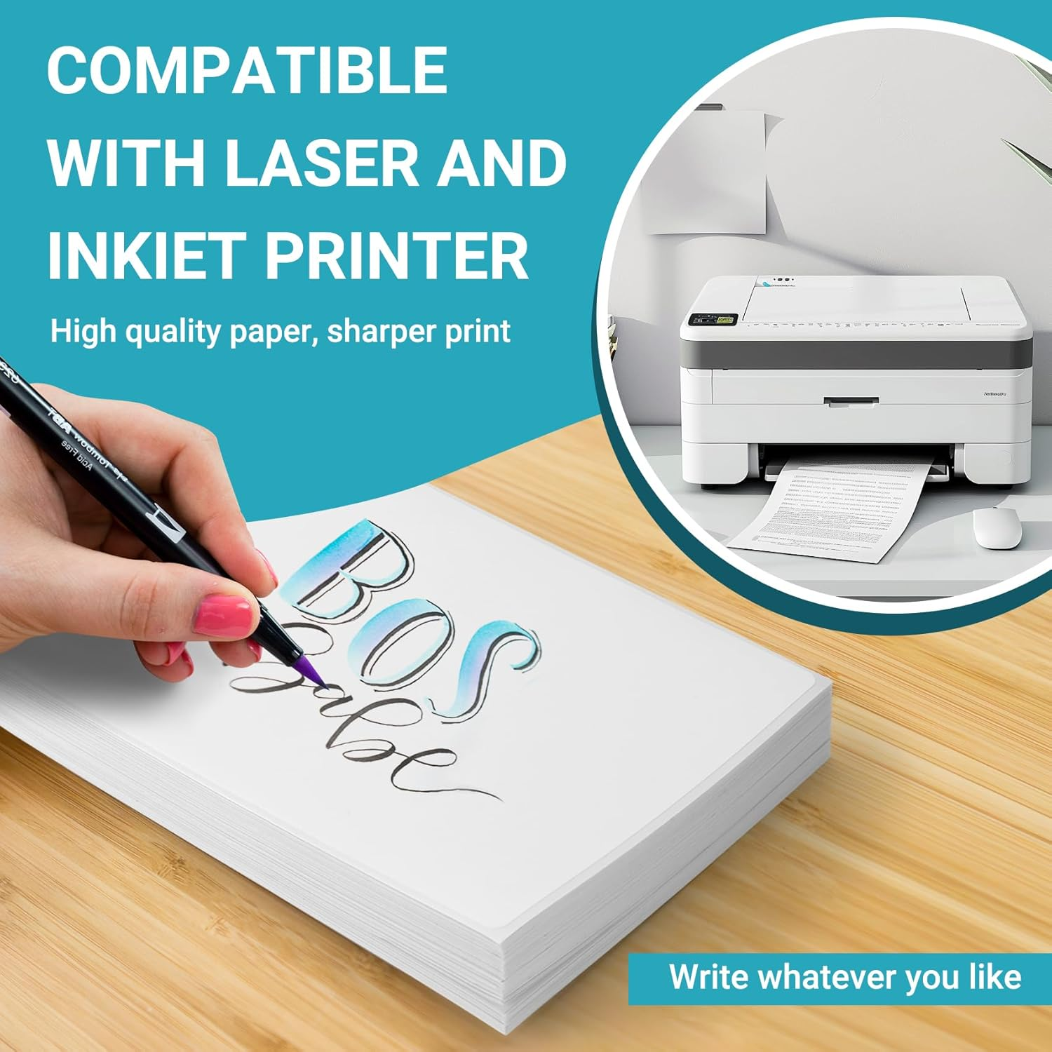 100 Pcs Removable Labels 4X6 Inch Resistants No Residue for Home Packing Box Storage Bins Matte White Paper Sheets Permanent Strong Adhesive Matte Self Adhesive Sheets Waterproof Sticker Paper image number 1