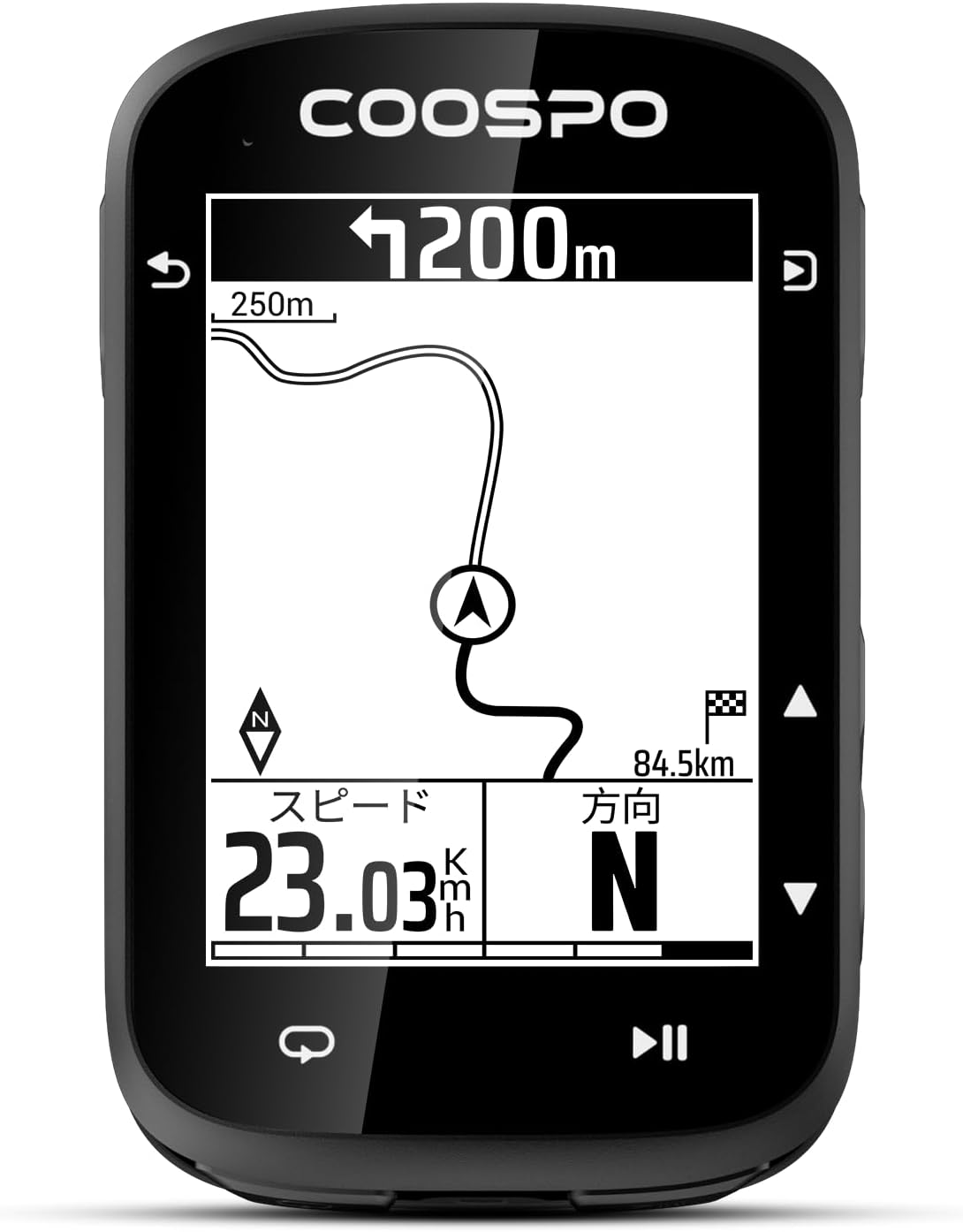 COOSPO CS500 Bike Computer Wireless, 2.6 Inch LCD GPS Cycling Computer with Route Navigation, Bluetooth5.0 ANT GPS Bicycle Speedometer with Auto-Backlight, Support Bike Radar & 45H Battery Life image number 3