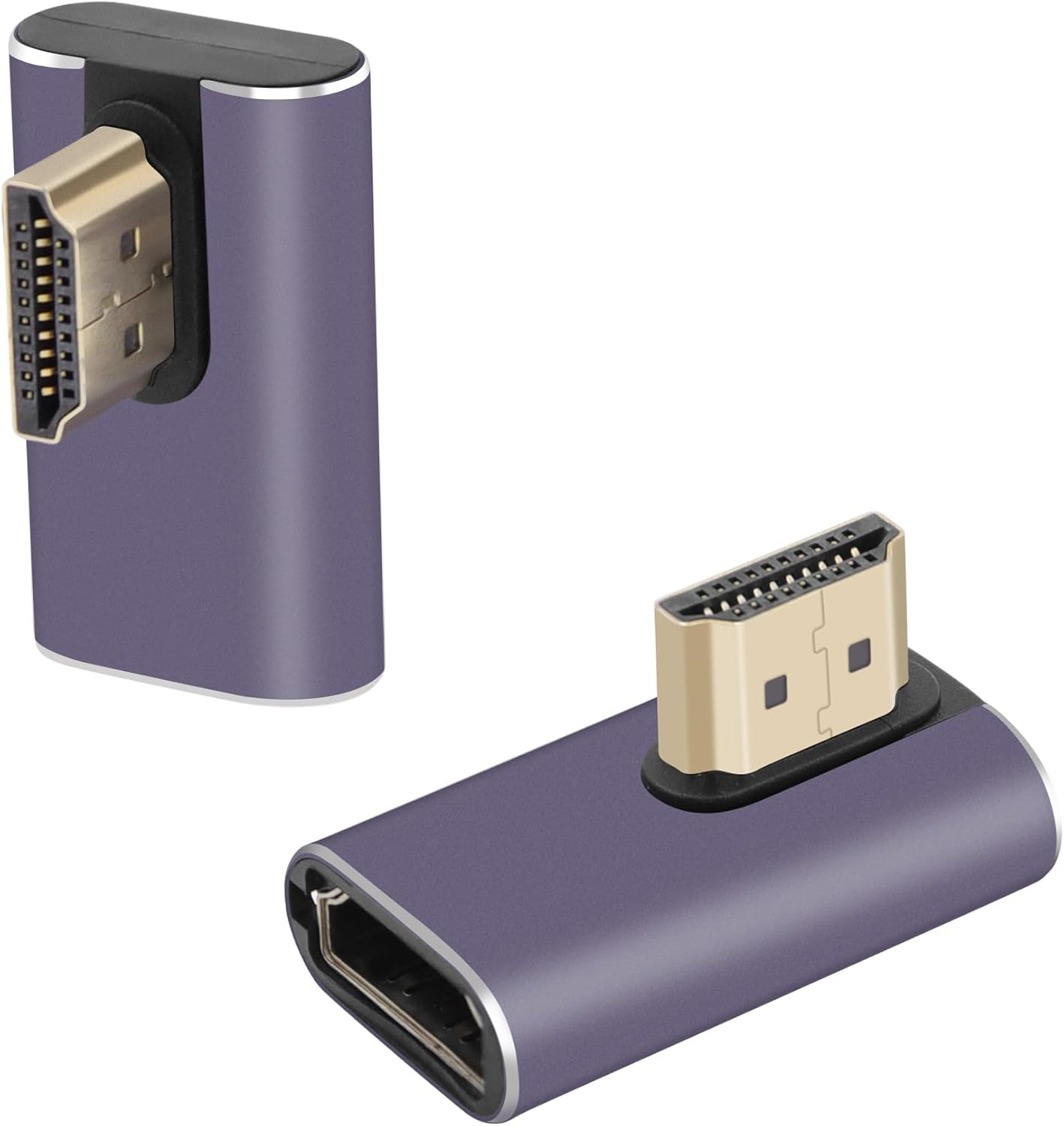 RIIEYOCA HDMI Coupler 8K, HDMI 2.1 Female to Female Connector HDMI Extension Adapter(2 Pack) (Up&Down)