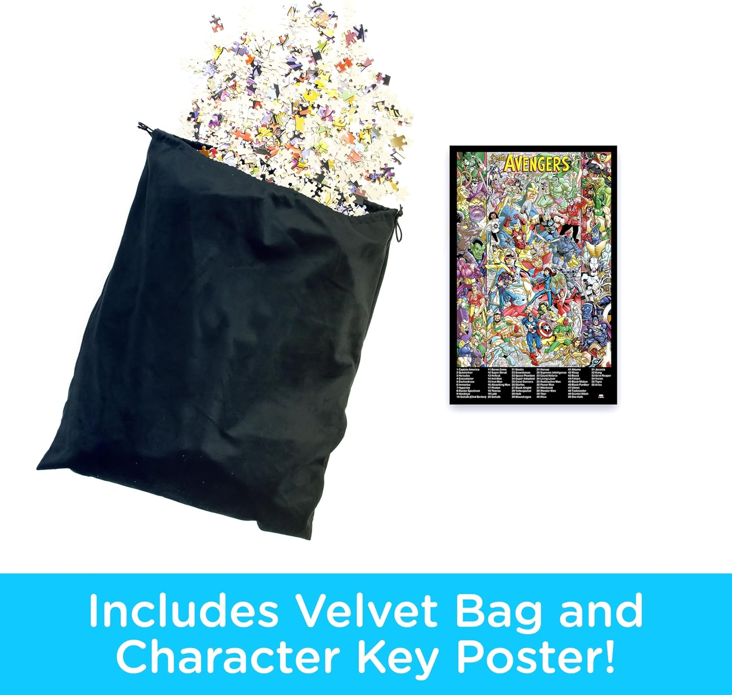 AQUARIUS Avengers 60Th Anniversary S000Pc Puzzle (5000 Piece Jigsaw Puzzle) - Glare Free - Precision Fit - Officially Licensed Marvel Merchandise & Collectibles - 58.8 X 42 Inches image number 5