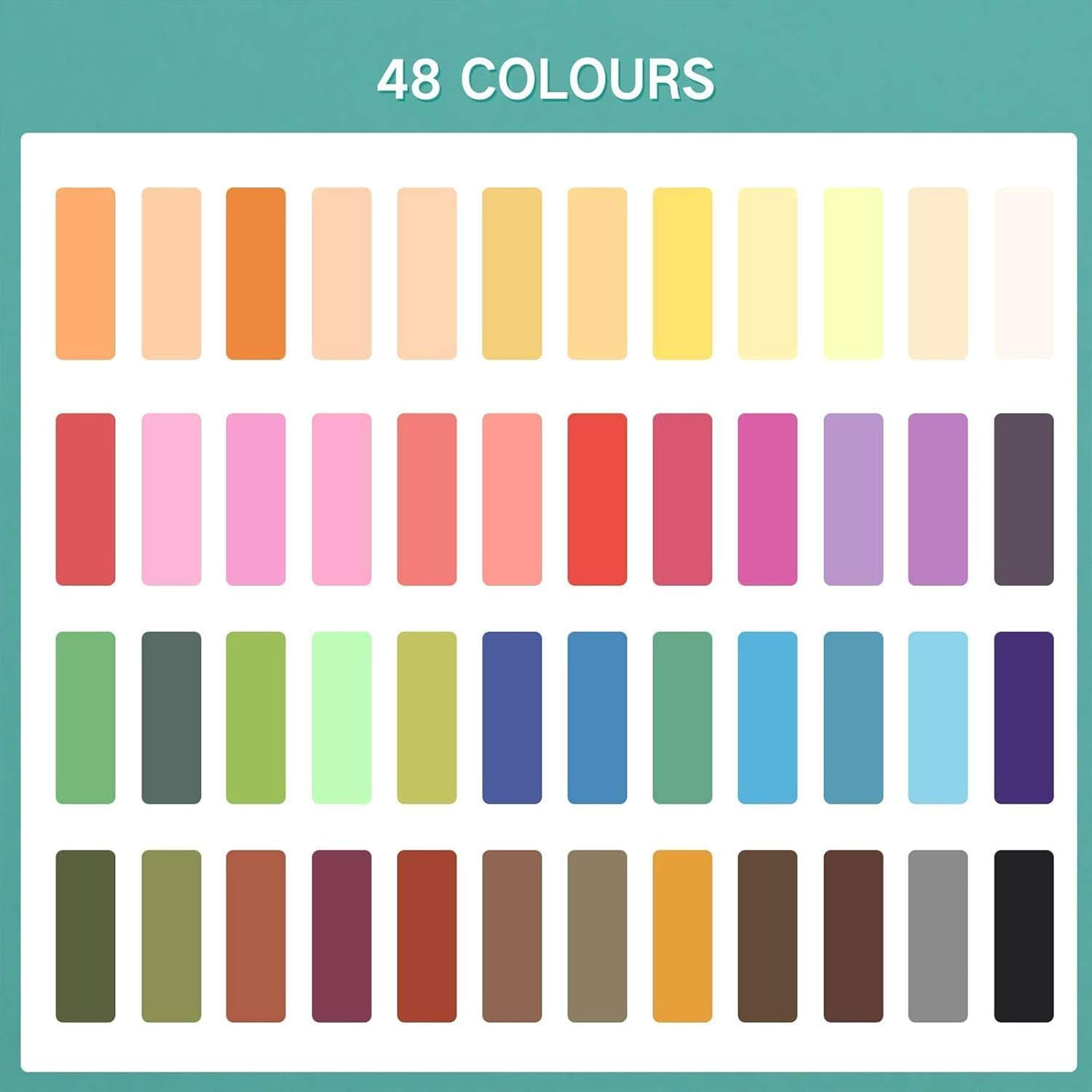 Zarmanuae Watercolour Paint Set, 48 Colors in Portable Box with Watercolour Papers, Brushes, and Tools, Travel Watercolour Set Ideal for Artists, Hobbyists, Kids and Beginners image number 1