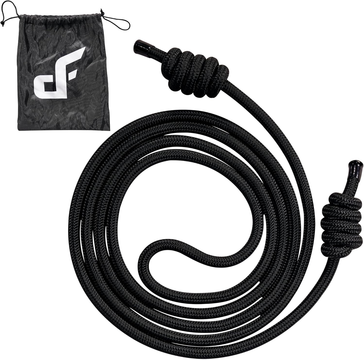 Flow Rope for Fitness Exercise - Double Braid 9Ft Adjustable Length Jump Ropes - Home or Gym Training Workout for Men and Women