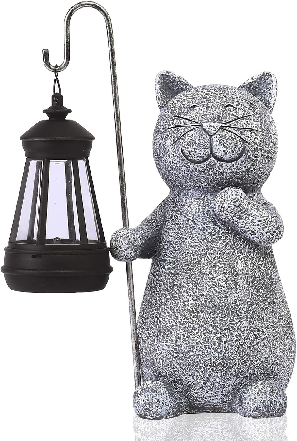 Tanner & Co Cat Solar Statue Garden Decor &ndash; Cat Gifts for Cat Lovers - Garden Ornaments Outdoor - Cat Decor Outdoor Statues -Cat Garden Figurines - Garden Solar Light Statue image number 2