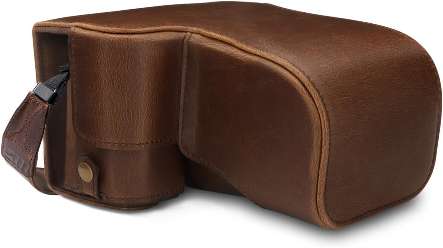 Megagear Sony Alpha A6400 Megagear MG1660 Ever Ready Leather Camera Case Compatible with Sony Alpha A6100, A6400 (18-135Mm) - Black Camera Case, Black (MG1660)