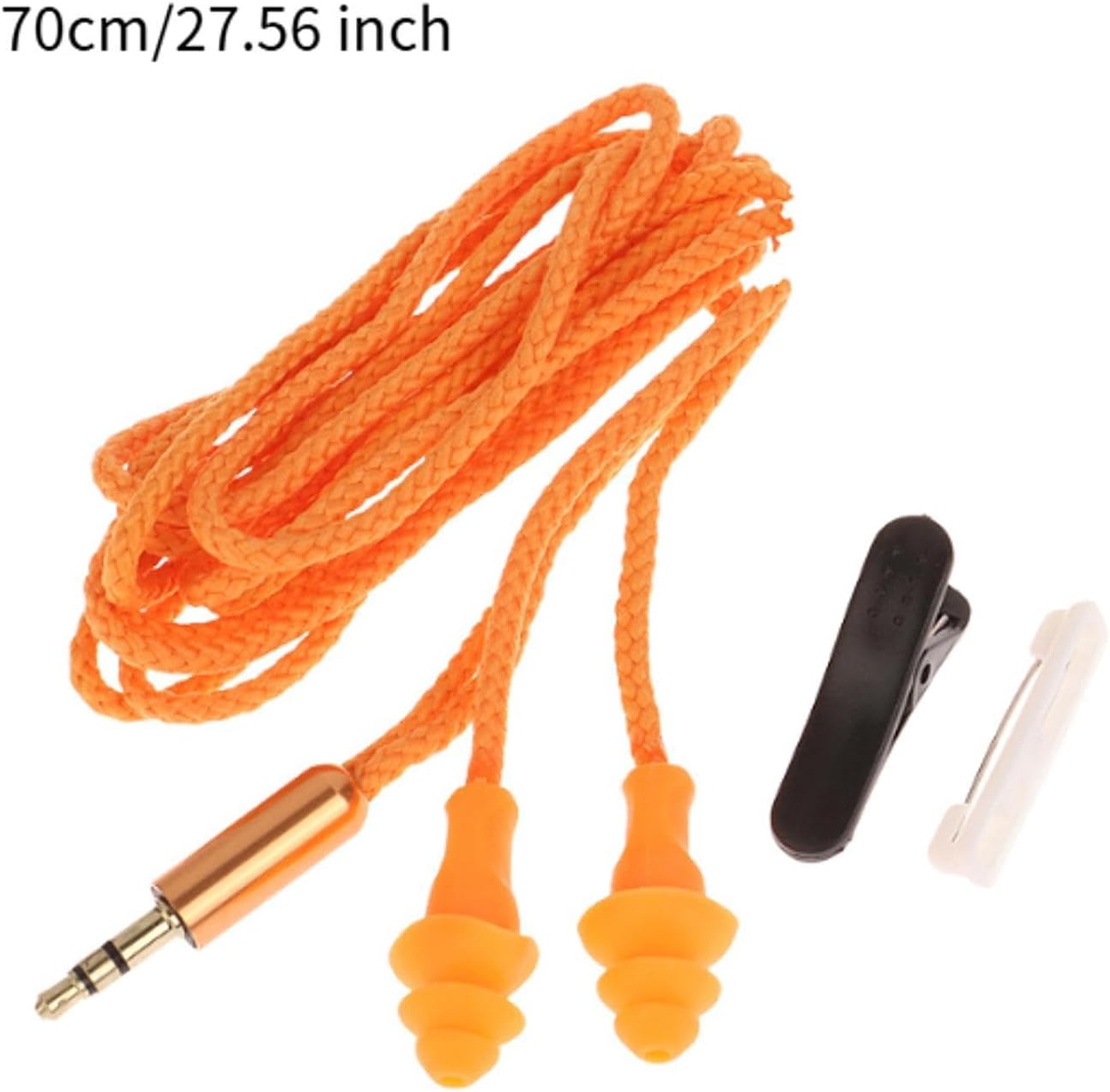 Eigell Ear Plug Headphones Work Earbuds Hearing Protection with Clear Sound Earplugs 3.5Mm Earphones for Sports Studying Concert, Yellow 70Cm image number 5