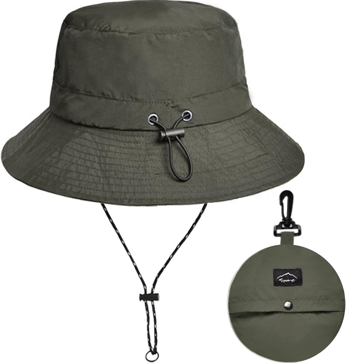 Waterproof Bucket Hat for Women and Men - UV Protection Beach Sun Hat Fishing Safari Boonie Hat Rain Hat Adjustable Packable