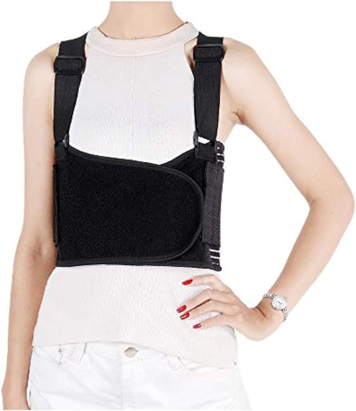 Solmyr Rib and Chest Support Brace, Broken Rib Brace, Breathable Rib Belt for Sore or Bruised Ribs Support, Sternum Injuries, Dislocated Ribs Protection, Pulled Muscle Pain (XXL) image number 6