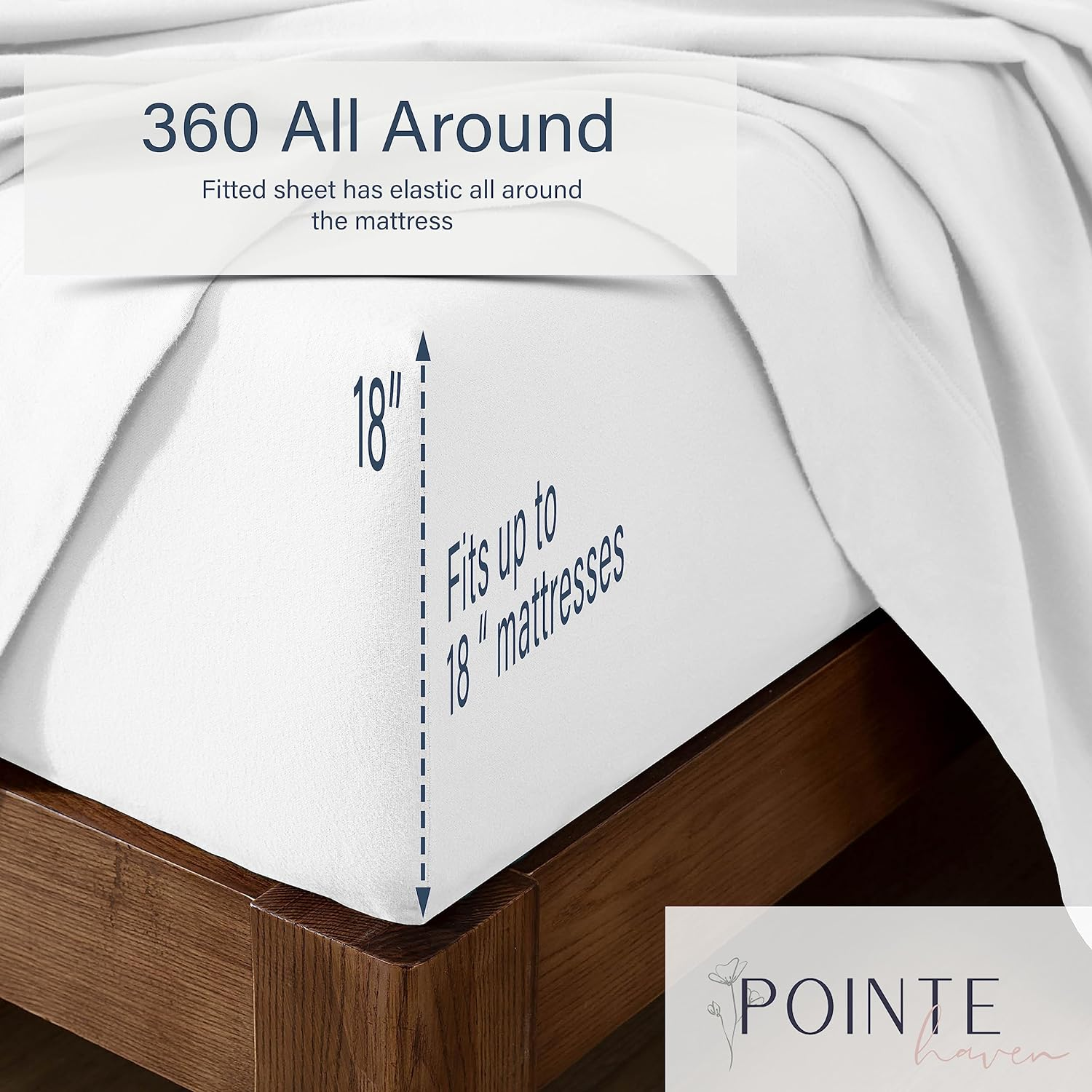 Pointehaven 180 GSM Luxury 100% Soft Cotton Printed Flannel Sheet Set, California King, Derby - Warm & Cozy - Pre-Shrunk -Deep Pockets - Elastic All Around-Comfy Double Brushed - image number 5