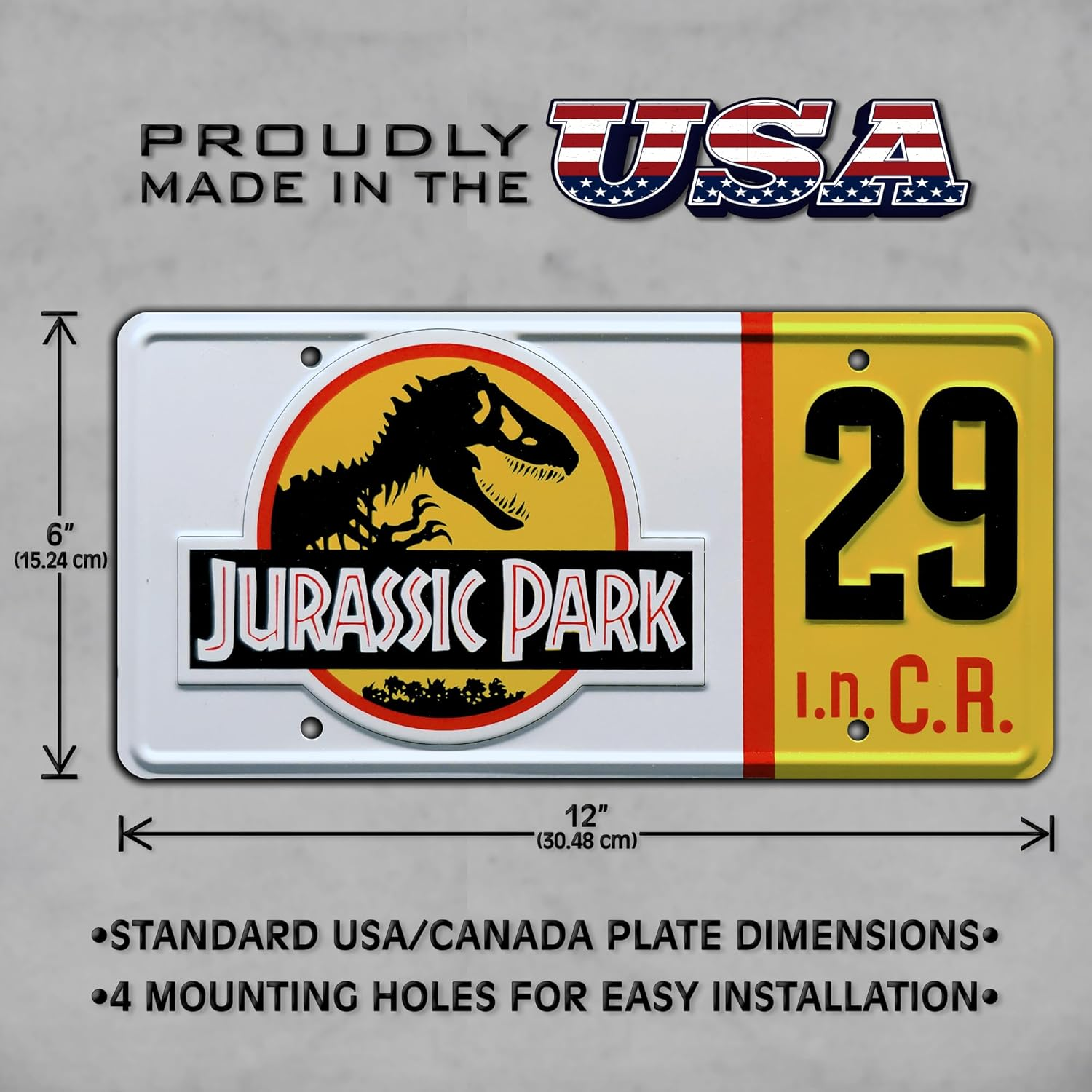 Jurassic Park | #29 | Metal Stamped License Plate image number 5