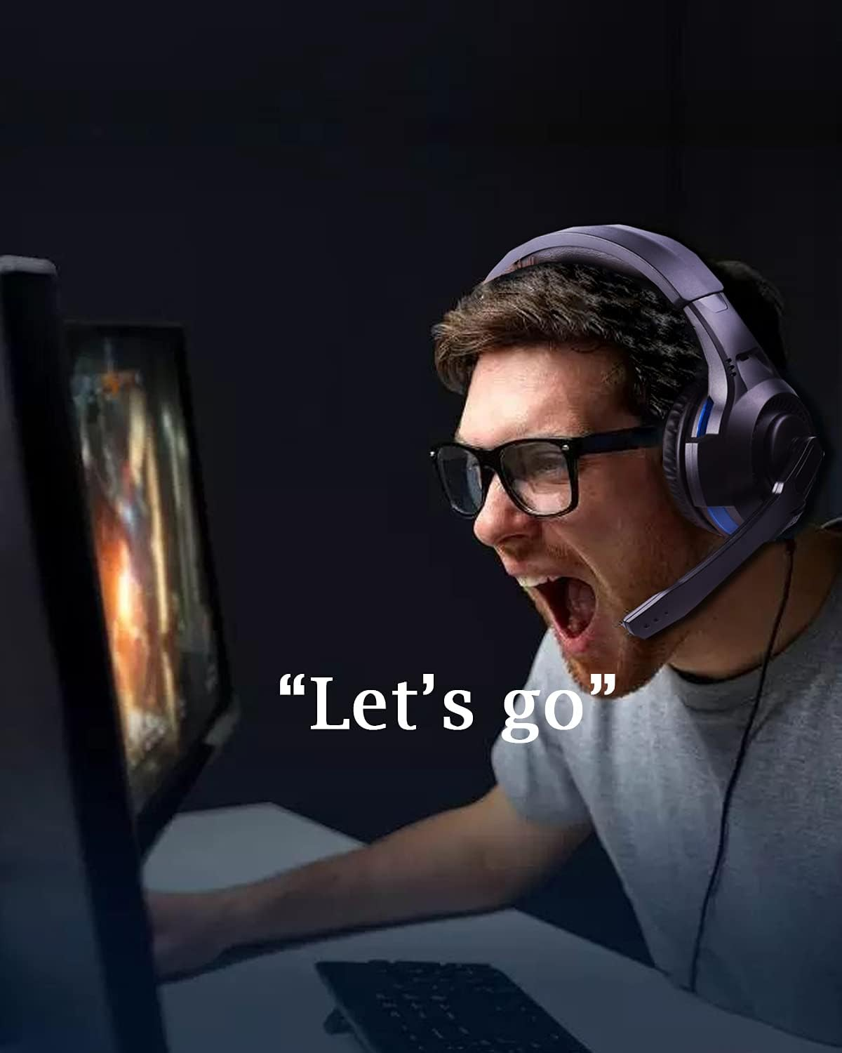 Megadream One Ear Gaming Headset for Ps5/Ps4/Xbox Series S/Xbox Series X, Wired Online Game Unilateral Headset, 50Mm Drivers|Detachable Mic|3.5Mm Headphone Jack for Switch Lite, Xbox One, Laptop/Phone