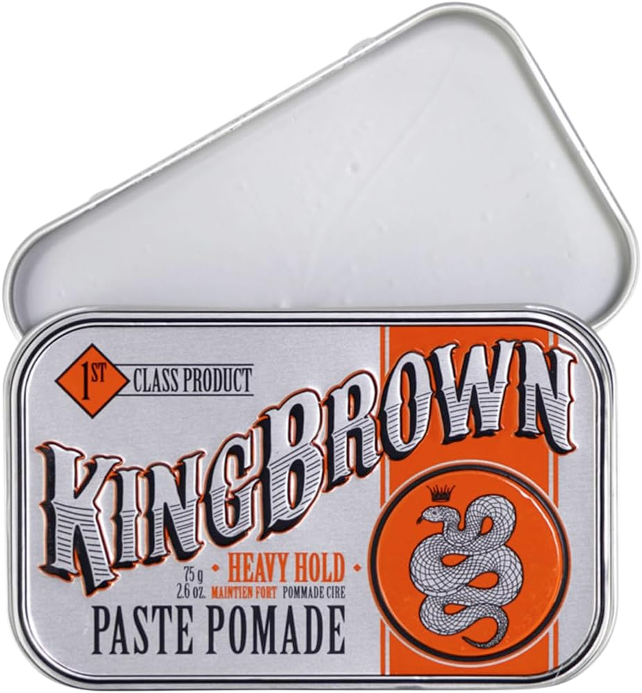 King Brown Paste Pomade - Heavy Hold Styling Paste, Heat and Humidity Resistant, Sets Hard, Water Soluble, Bay Rum Scented, 71G image number 3