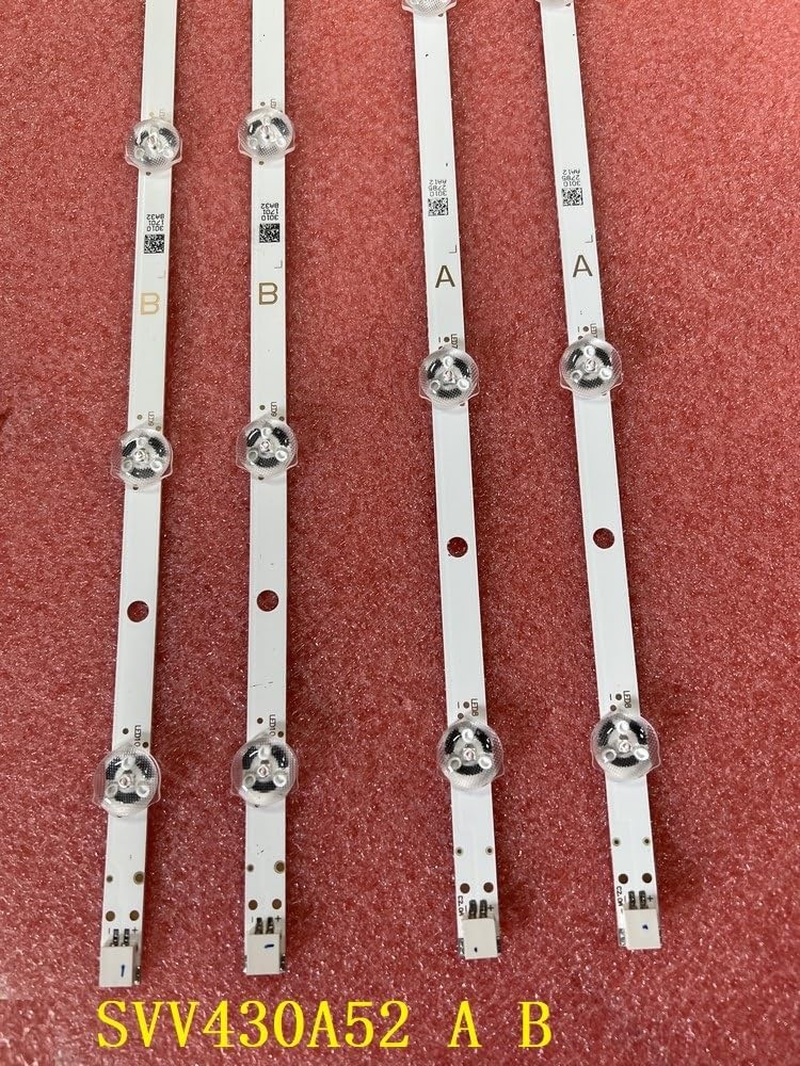 LED Backlight Strip(4) Compatible with Panasonic TX-43GX555 TX-43GX555B 43T6863DB TX-43FX550B 43FX550E 43FX551B TX-43GX555E TX-43FS350E (Color : Kit 4Pcs for 1 TV) - 5 Kit For 5 Tv image number 4