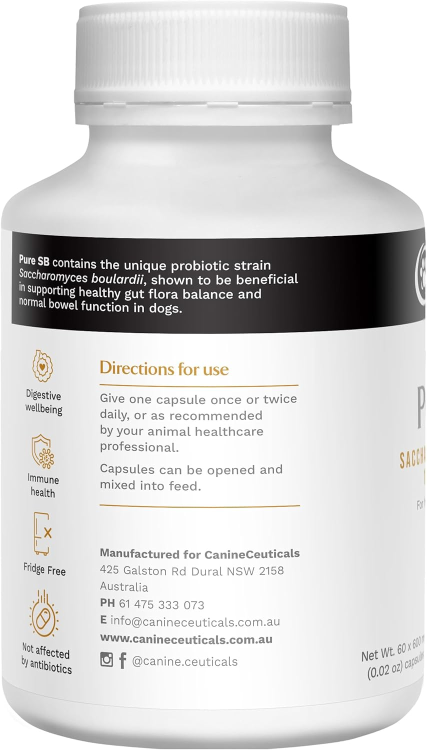 Pure SB - Fridge-Free Probiotic for Dogs - Supports Gut & Immune Health - Survives Antibiotics & Stomach Acid - Reduces Diarrhoea - Enhances Digestive Balance & Microbiome Support image number 1