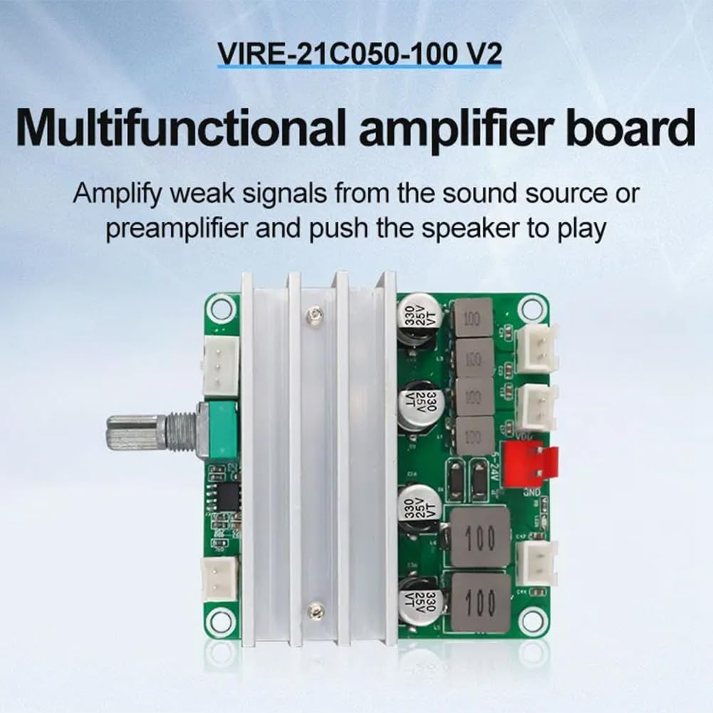 Lnqwhduu Digital Audio Power Amplifier Board 2.1 Channel 2X50W&100W 12V-24V Home Theater DIY Amplifier Module with Bass Andtreble image number 3