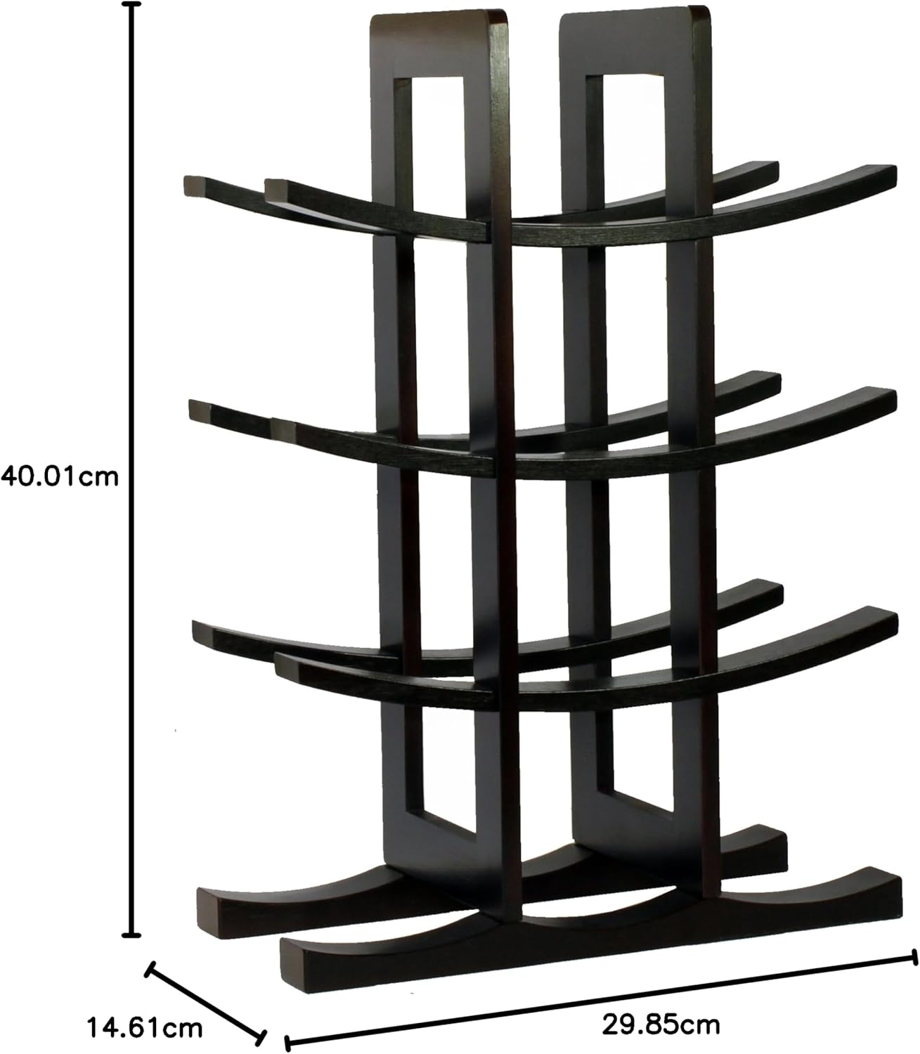 Oceanstar WR1132 12-Bottle Dark Espresso Bamboo Wine Rack