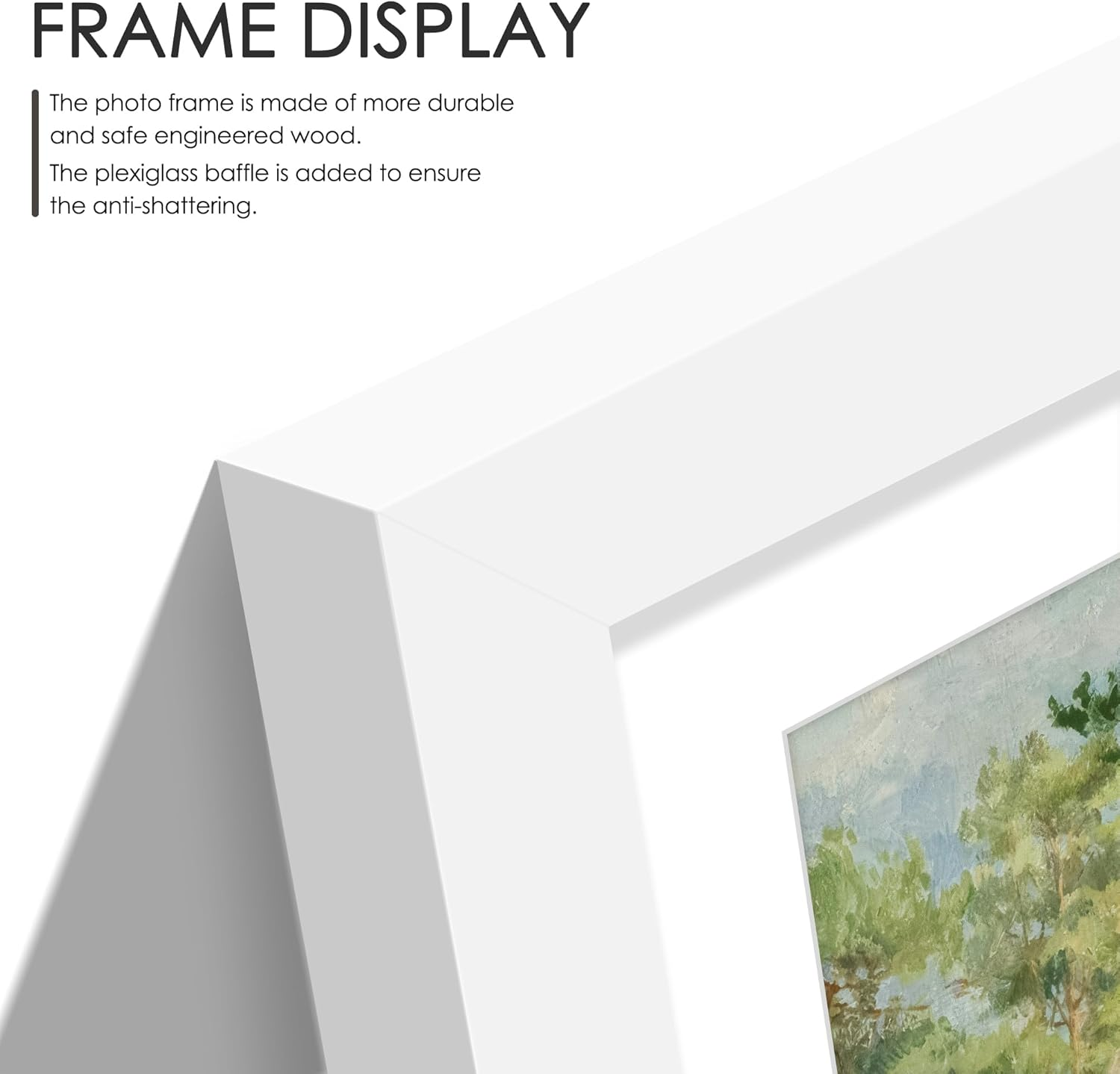 DUENPY 22X32 Collage Picture Frame 4X6 Picture Frames Collage Wall Decor Displays Twenty Four 4X6 Inch Photos Available Horizontal Wall Mounting Display and Vertical White image number 4