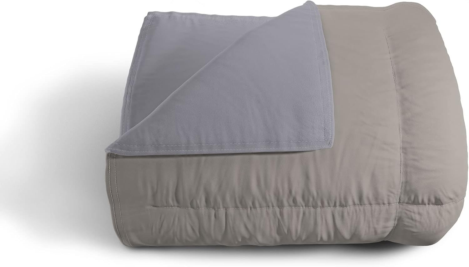 Italian Bed Linen Romantic Summer Quilt in Doubleface Plain Colour, Champagne/Silver, 170X260Cm image number 5