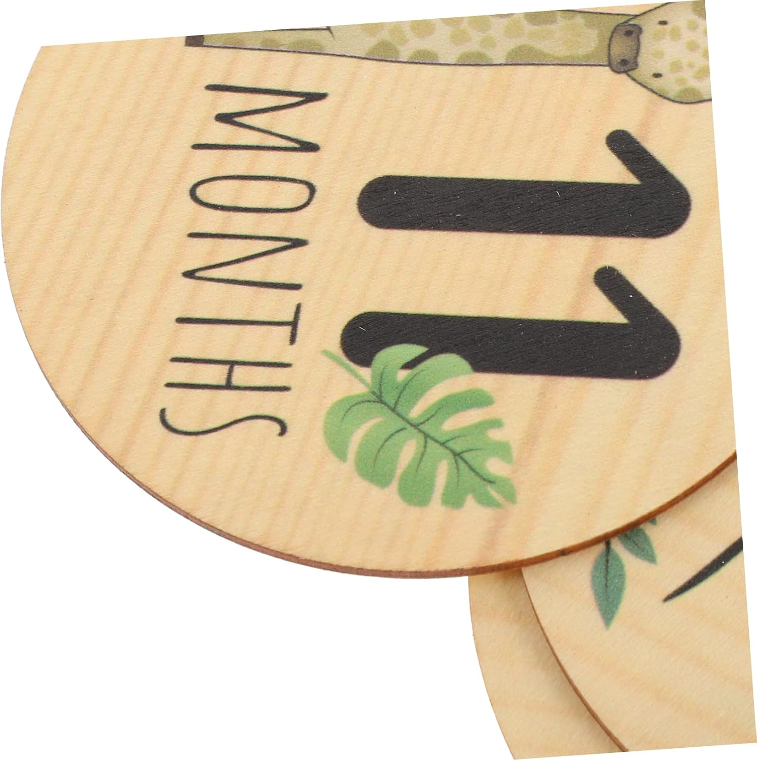 Sosoport 7Pcs Wooden Milestone Signs Newborn Name Sign Monthly Milestone Cards Birth Announcement Photo Props for Nursery Decor