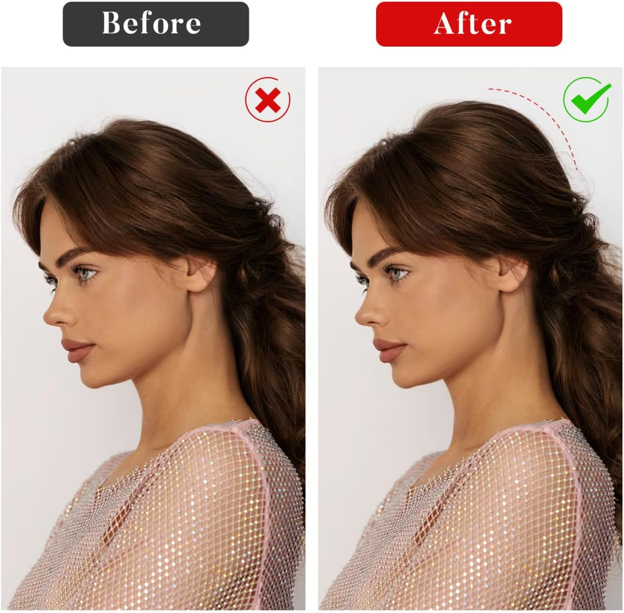 VICASKY Bump Hair Clips Bump Hair Accessories for More Volume Hair Cushion for DIY Hairstyles for Updo Hairstyles Pack of 3 image number 5