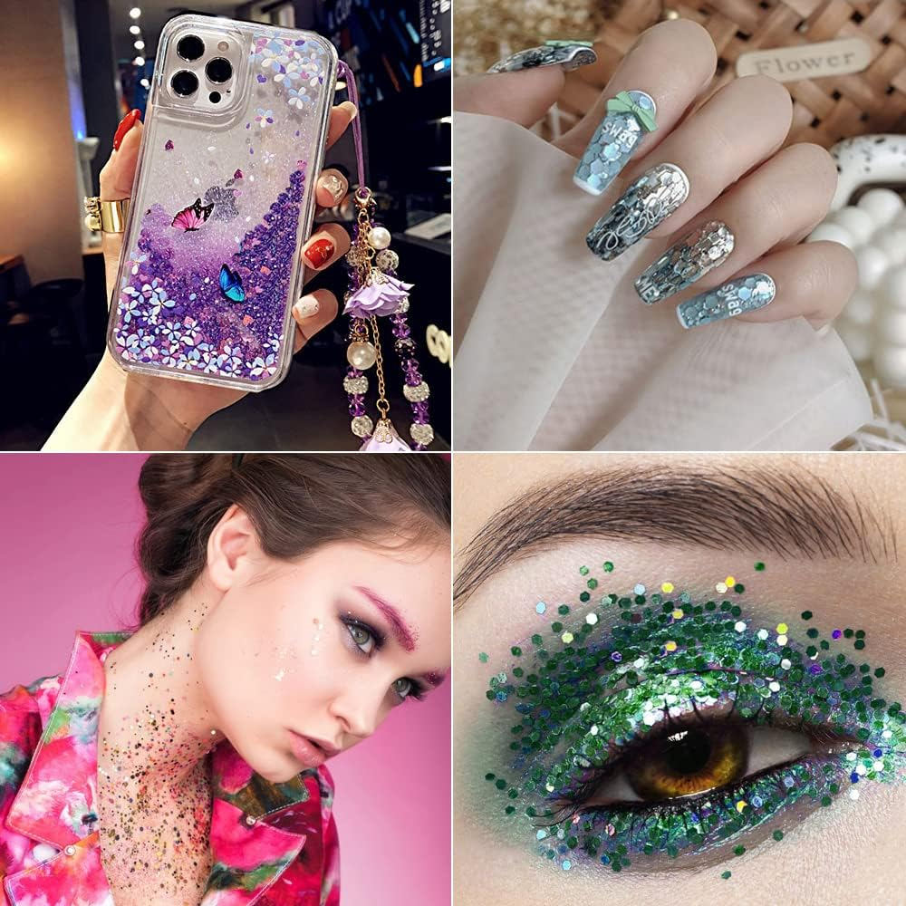 Dakuan 36 Colors Craft Glitter for Epoxy Resin, Resin Decoration Art Kit with Resin, DIY Decorations Dye Pigment, Gold Foil Flakes, Nail Art image number 2