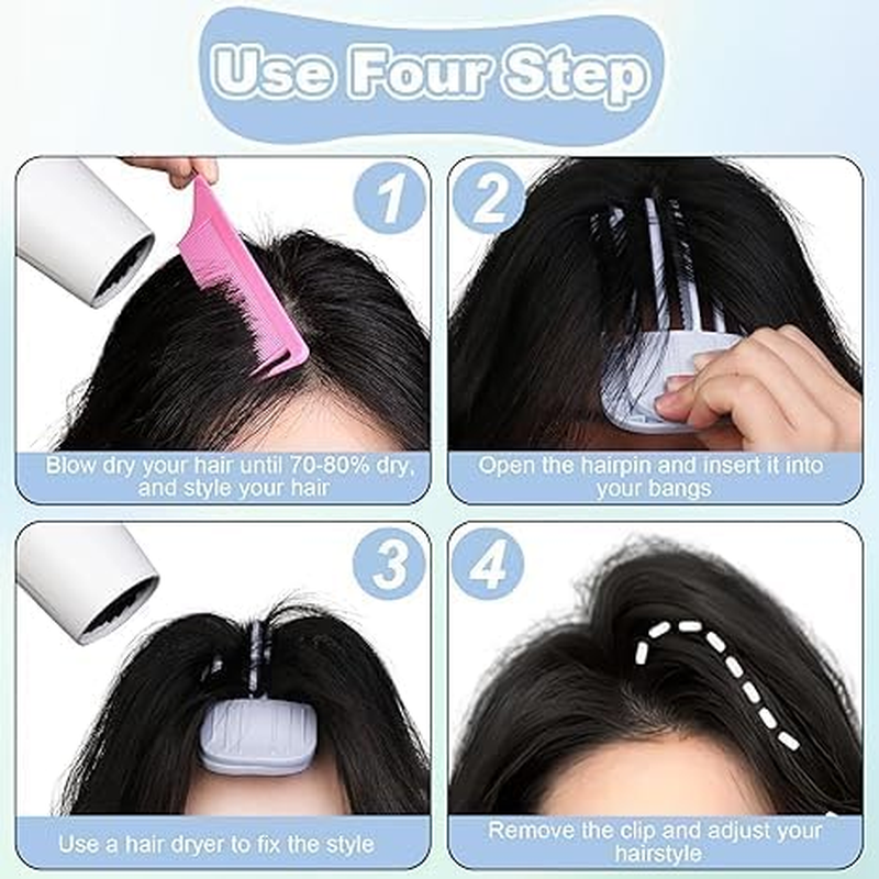 Hair Root Lifting Comb, 2Pcs Wind Shaping Styling Combs for Fluffy Bangs, Volumizing Hair Root Lifting Combs, Blue, Plastic, Unisex, Men, Women, Stylish, Versatile image number 3