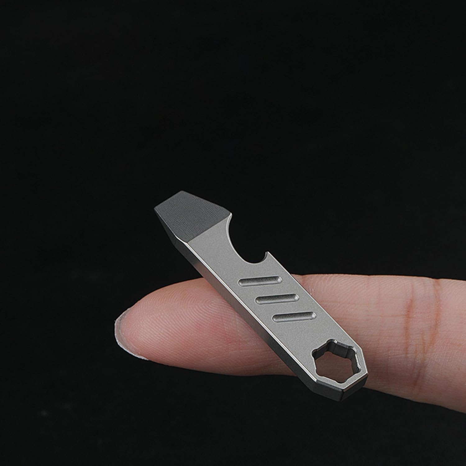 Hamans EDC Pry Bar Mini EDC Tool Pocket Keychain Multi Tool Titanium Pry Bar EDC Pry Bar for Keychains, LQ-07