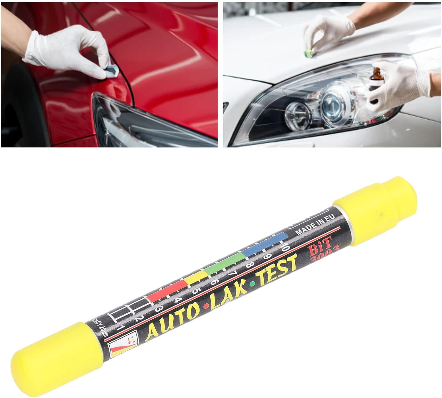Paint Thickness Gauge, Paint Thickness Tester Waterproof IP6X Car Coating Test Pen Car Body Damage Detector with Magnetic Tip for Test Coating Thickness image number 3
