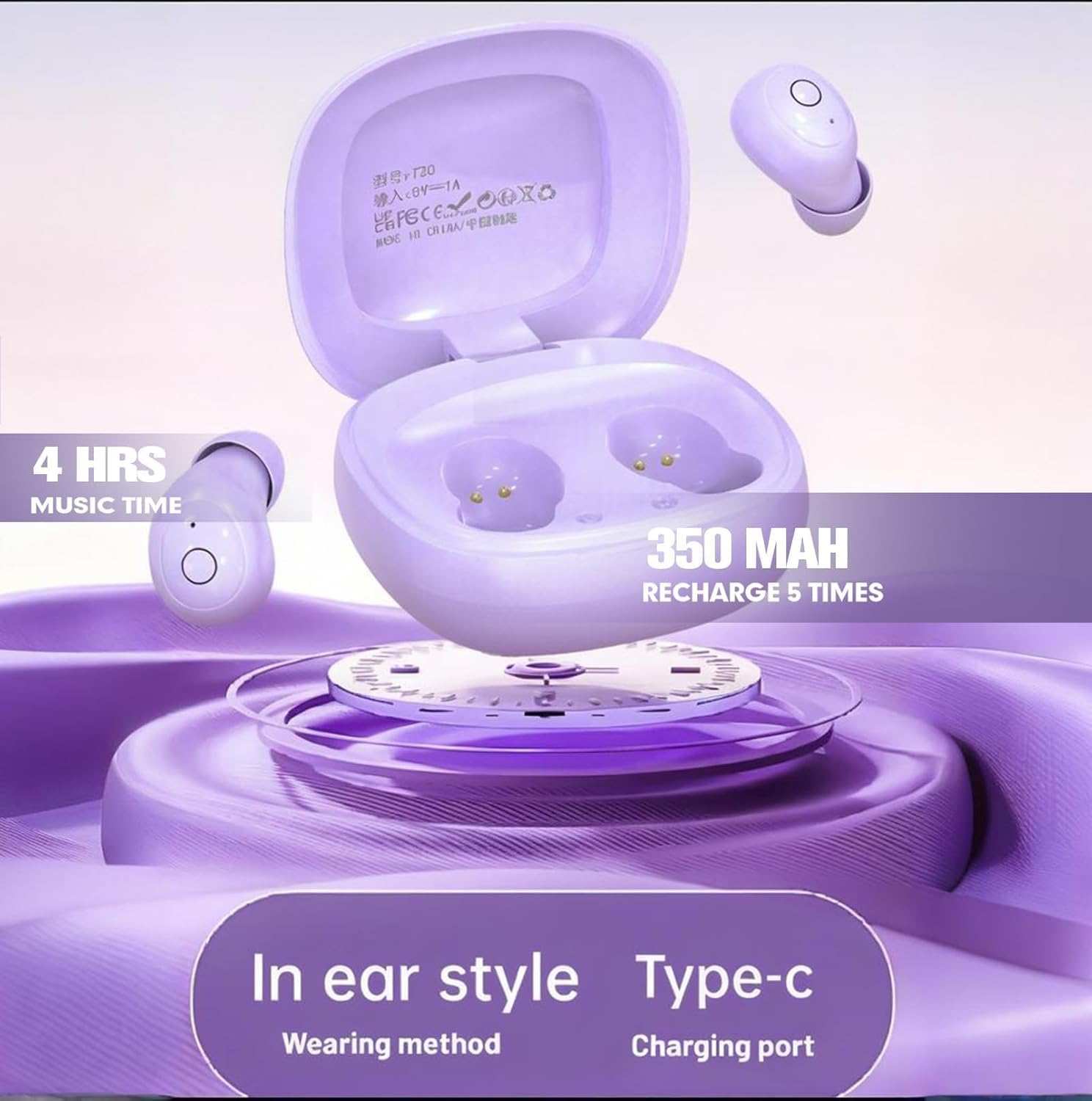 Xmenha Small Invisible Mini Earbuds Hidden Wireless Bluetooth for Small Ears Tiny Discreet Hidden Sleep Earbuds for Sleeping Side Sleepers Ear Buds Invisible for Sleeping Headphones Skin Tone