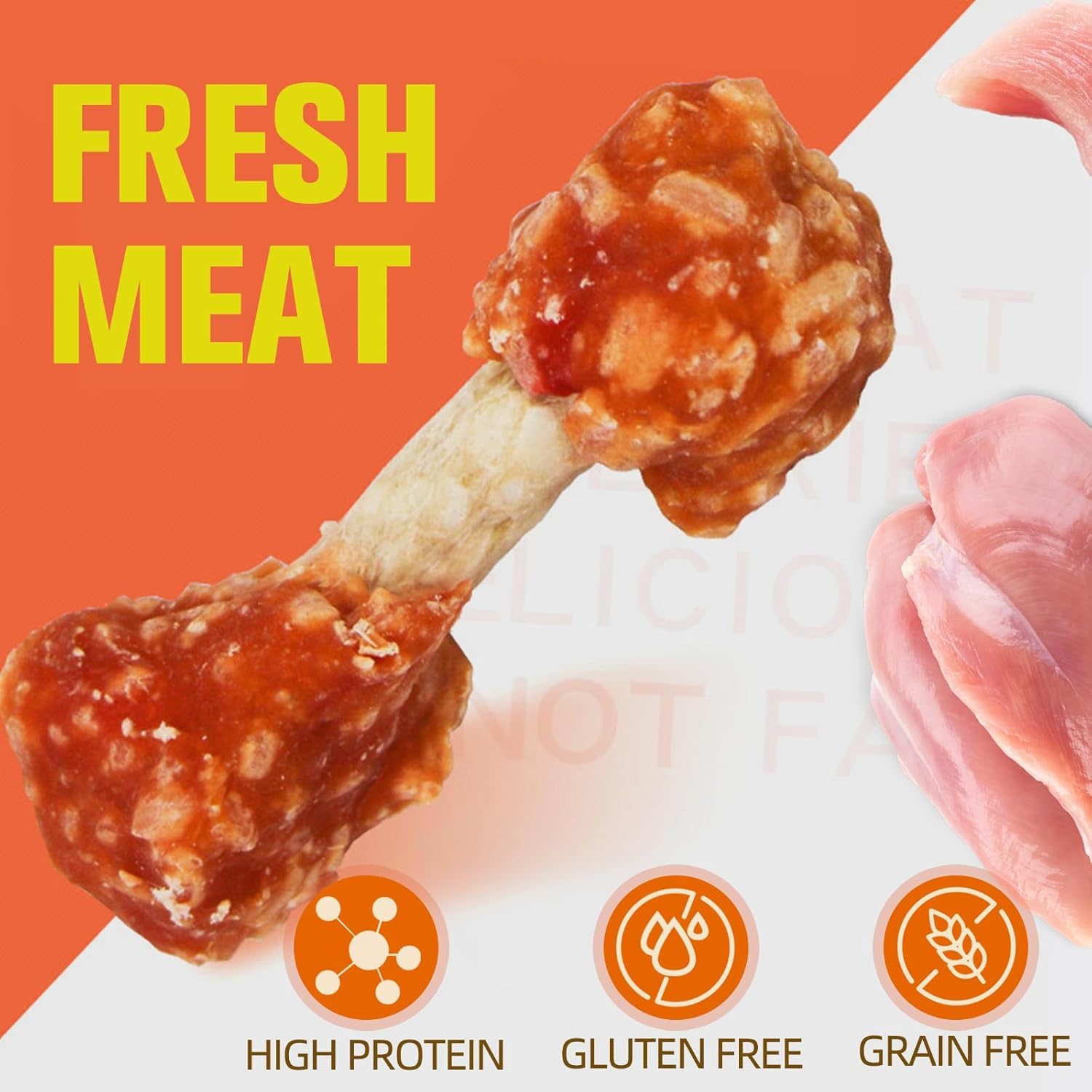 Dog Treats Chicken 100G - All Natural & Dried Snacks - Grain Free Long Lasting Chews Dogs - Best Sticks for Training & Healthy Teeth image number 6