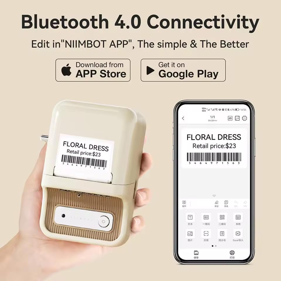 Niimbot B21_Pro 300Dpi Label Maker 20-50Mm Print Width for Photos Business Home image number 2