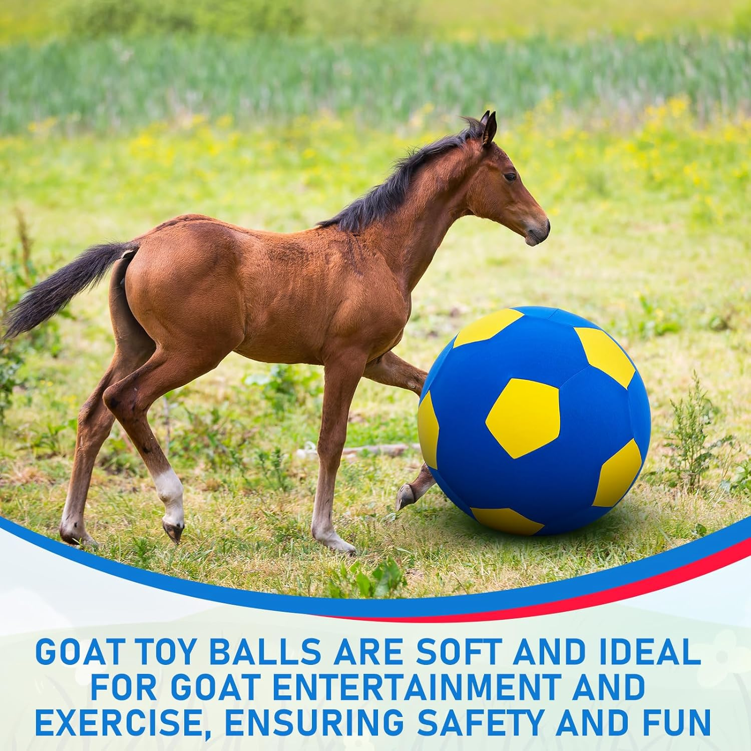 Vercanmonth 2 Pcs 40 Inch Horse Ball Covers Please Watch VCR for How to Inflation Mega Herding Play Covers for Horse Herding Ball (Vibrant Style) image number 5