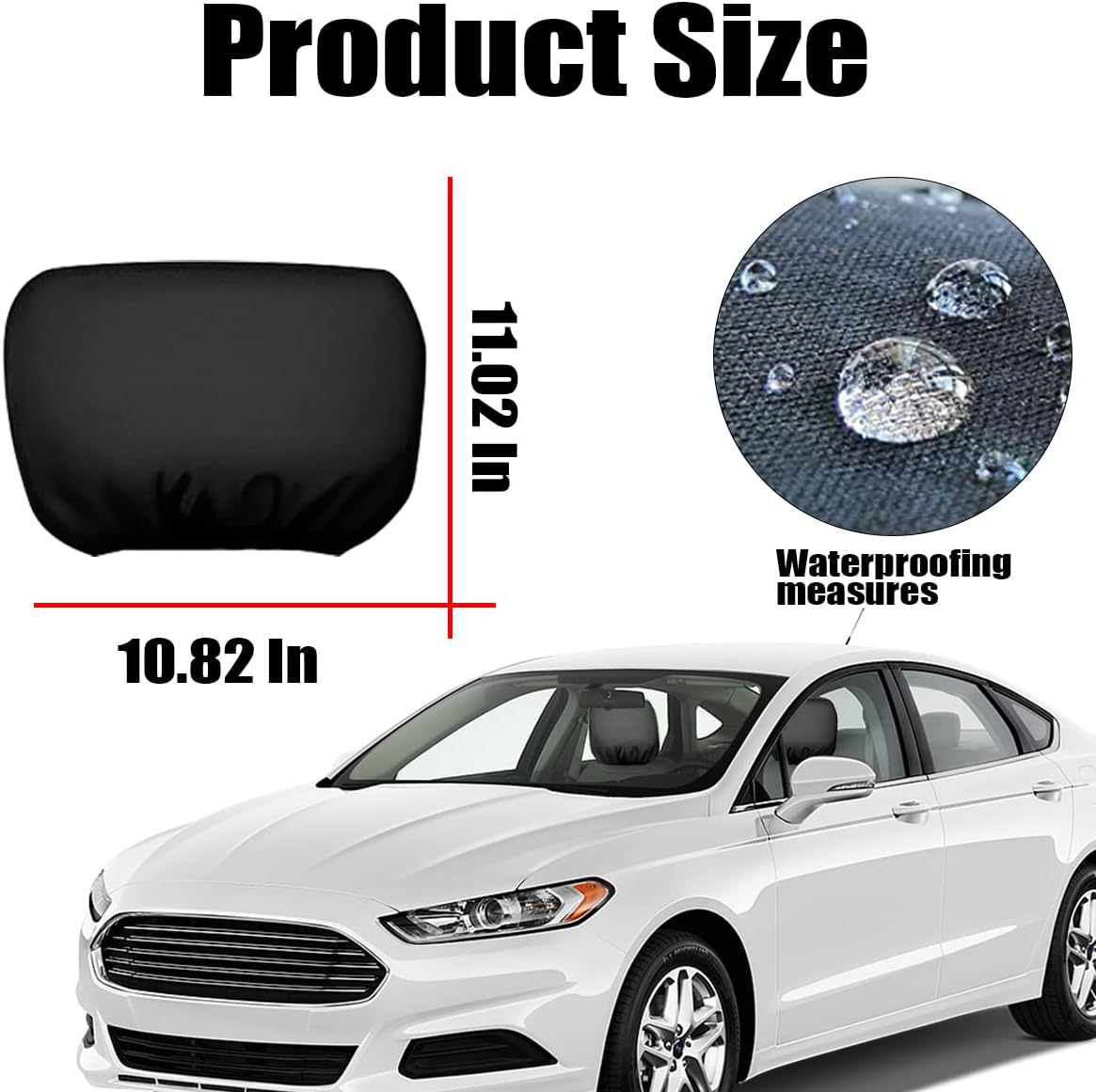 4PCS Car Headrest Covers, Soft Breathable Car Seat Head Rest Protector, Automotive Accessories for Van, SUV, Truck, All Car Models image number 4