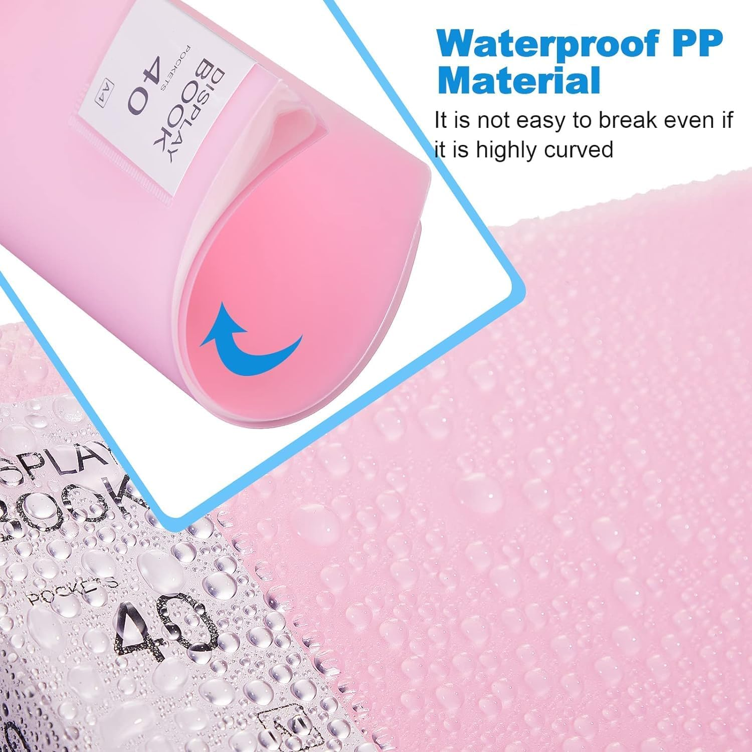 6 Pieces A4 Display Book Binder with Plastic Sleeves 40 Pockets, Binder Portfolio 30 * 22Cm Clear Sheet Protectors for Exhibition of Art Collections, Artwork, Photo, Document Supplies (Multicolor) image number 6