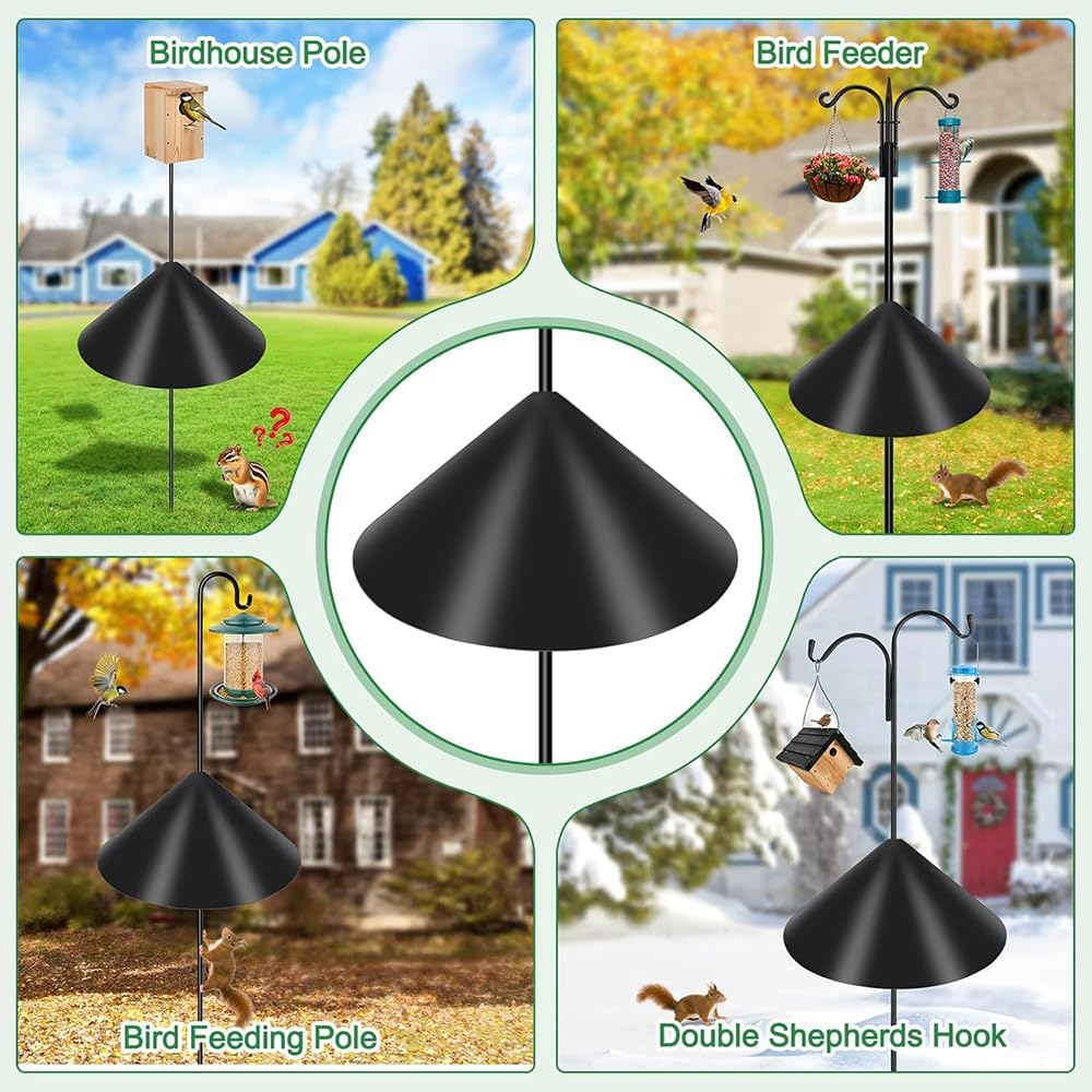 3 Pack Squirrel Baffle, outside Pole Mount Bird House Guard, Designed to Protect Outdoor Pole-Mounted Bird Houses, Bird Feeders, and Nesting Boxes from Squirrel Intrusion, for Outdoor Shepherd&rsquo;S Hook