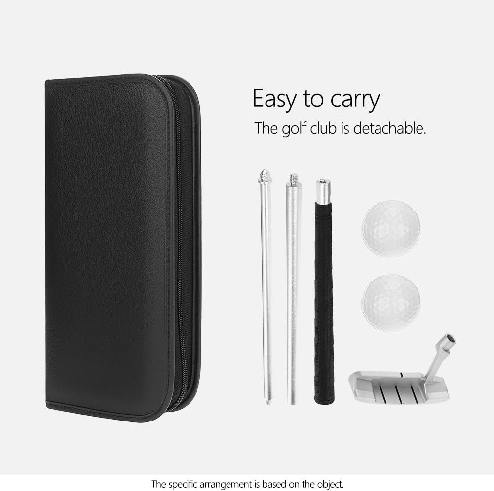 Golf Putting Kit, Portable Golf Putter Set Kit with Putter, 2 Pcs Balls, Bag for Travel Indoor Golf Putting Practice