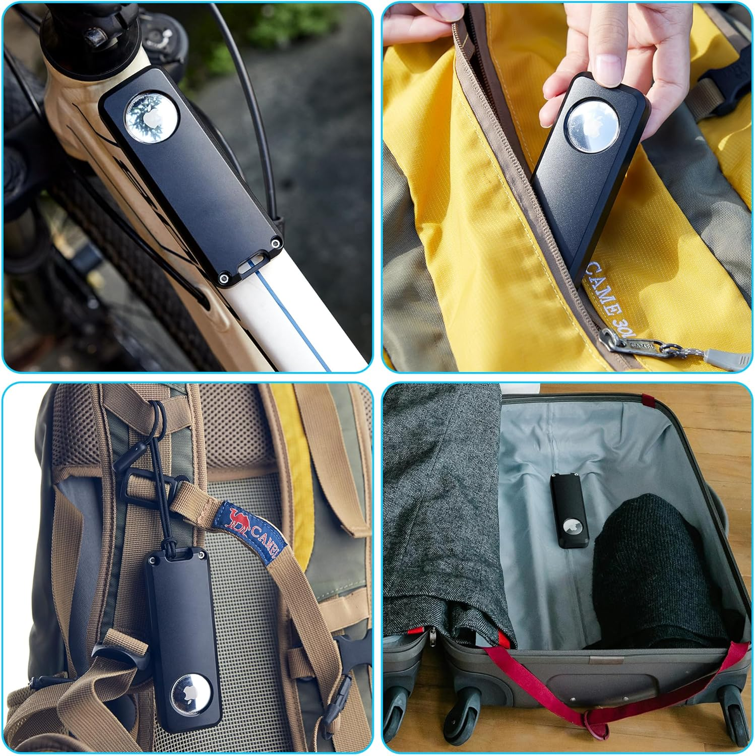 Battery Case for Apple Airtag,Airtags 10-Year Extended Battery,Waterproof Airtag Holder with Adhesive Mount,Cr 2032 Batteries Replacement,For Car,Backpacks,Luggage,Motorcycles image number 4