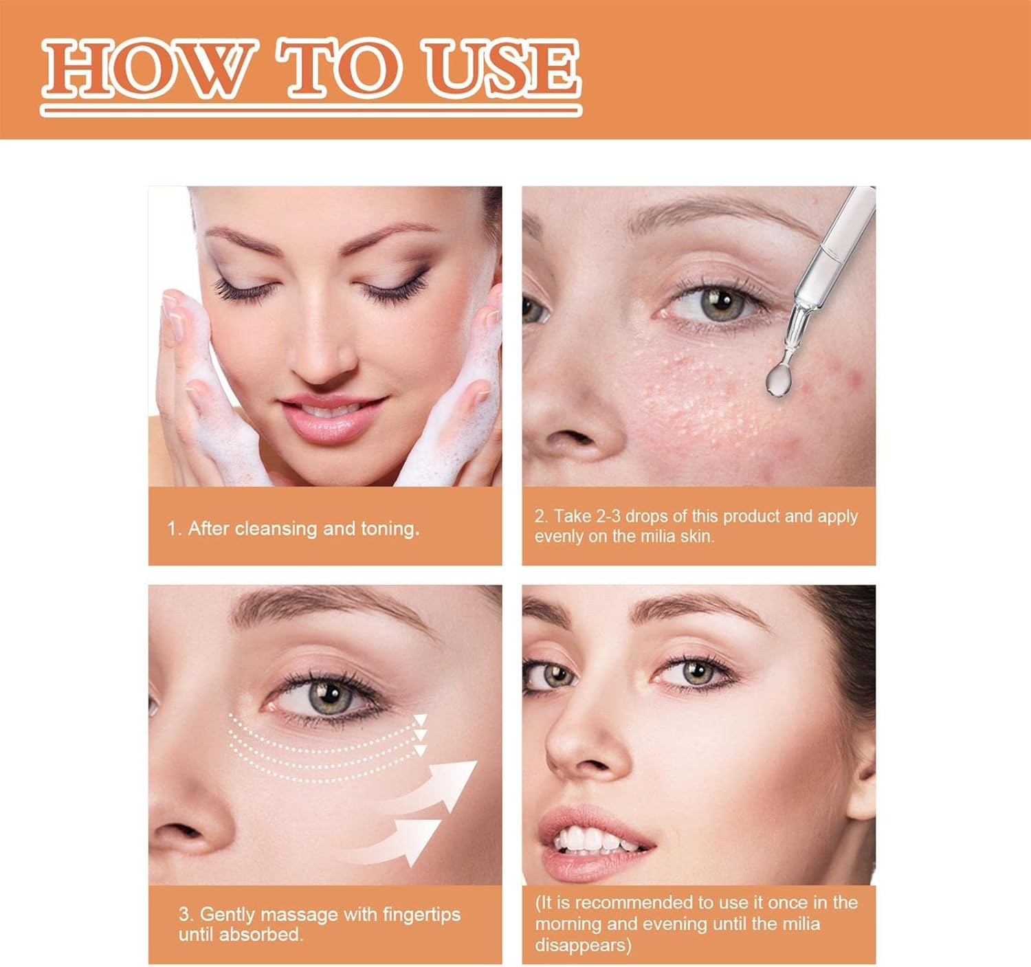 Milia Remover - 30Ml Gentle and Safe Milia Remover for Fat Granule Clearing - Milia Spot Skin Care Product Helps Dissolve and Reduce Milia, Works Face And image number 6