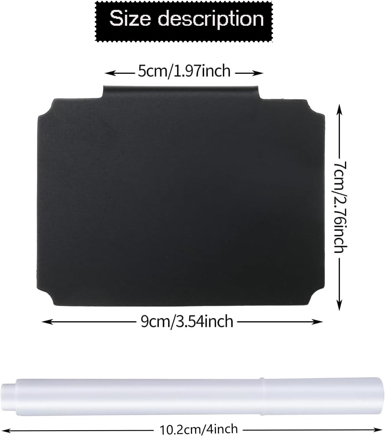 25 Pack Basket Labels, 3 White Pen, 1 Piece of Cleaning Cloth. Small Chalkboard Labels Clip for Store Shelf Storage Box Pantry Labels（Black） image number 1