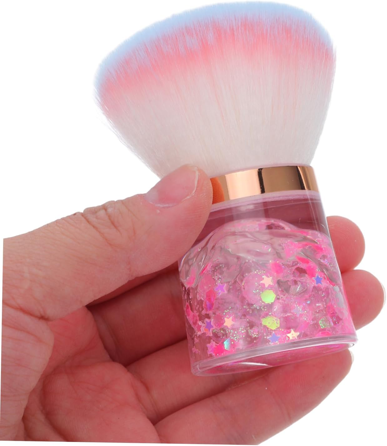 Nail Art Dust Brush Flower Shaped Soft Bristle Duster for Dip Powder Acrylic Nails Portable Dust Removal Brush Storage Case for Manicure and Makeup image number 4