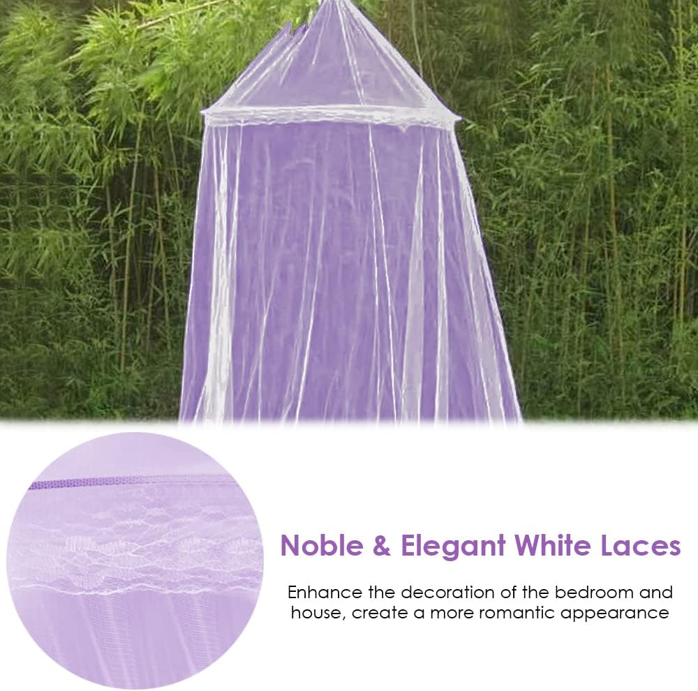 AUTOWT Bed Mosquito Netting, Mosquito Bed Net Dome Mosquito Mesh Net Universal for Single to King Size Hammocks Cribs Indoor Outdoor Insect Protection for Adult Kid Baby image number 4