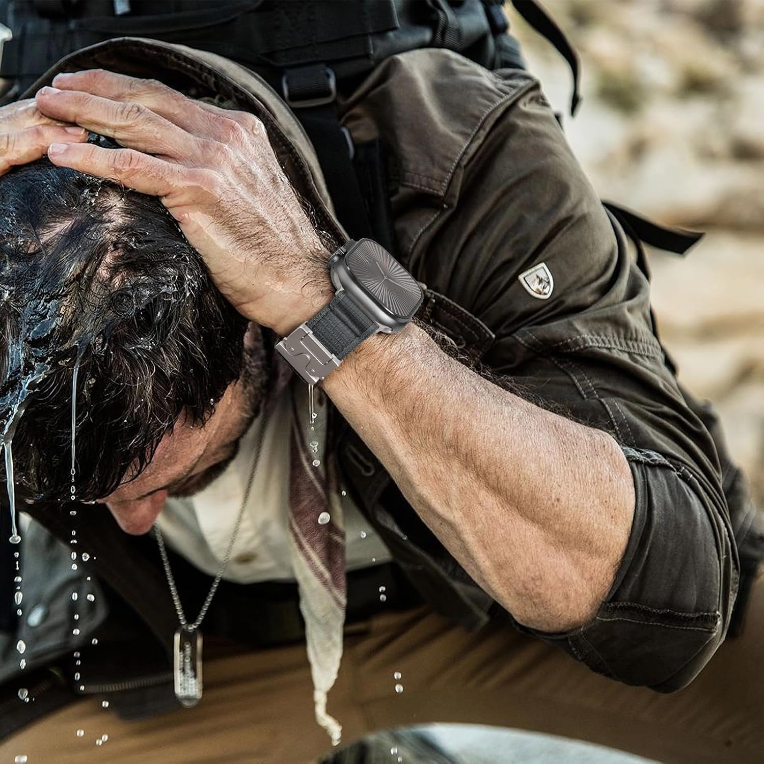 Trail Loop Nylon Band for Apple Watch Ultra 2/3/Ultra Band 49Mm 46Mm 45Mm 44Mm 42Mm 40Mm 41Mm 38Mm, Rugged Sport Fabric Strap for Apple Watch Series 11 10 9 8 7 6 5 4 3 SE SE2/3 Iwatch Bands Men Women image number 1