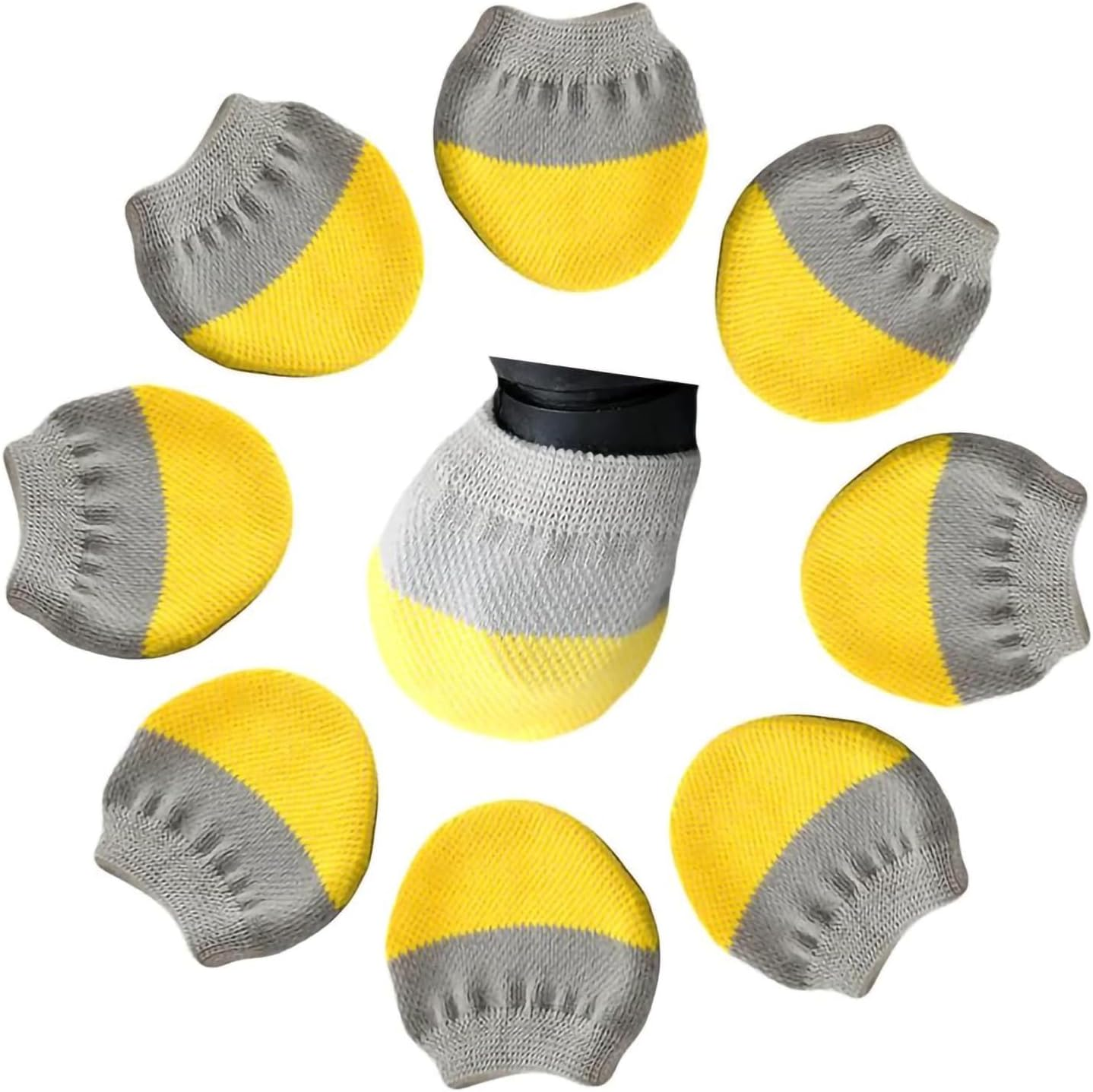 Xiufortion 8 PCS Luggage Suitcase Wheels Socks Dust Socks Prevents Dirt and Rolling Keep Floors Clean Luggage Wheels Cover Socks, Black, Suitcase Wheels Socks