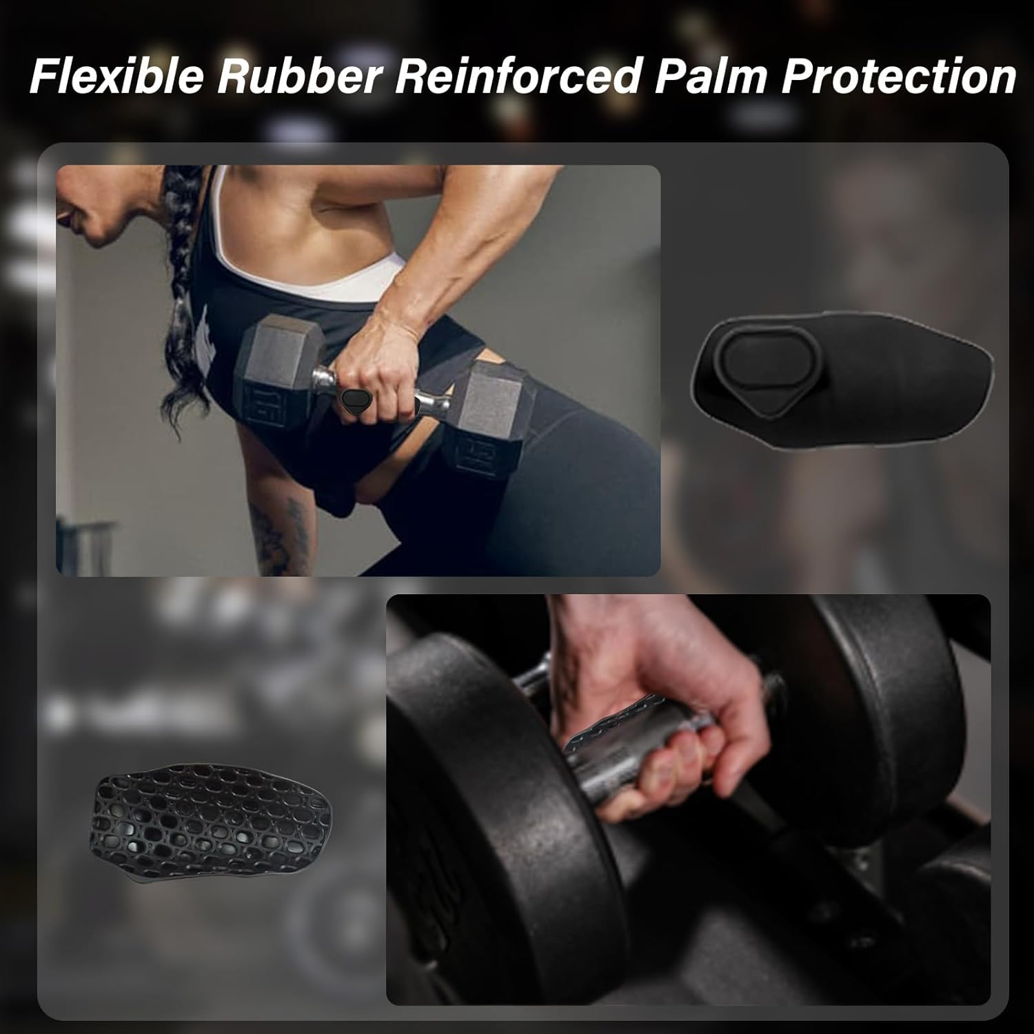 Gryp Weight Grip, Anti-Slip Grips for Weight Lifting, Rubber Rypt Grip for Men Women for Deadlifts & Bodybuilding, Workout Grips for Gym Training and Exercise,Gymgrip for Palm Protection image number 5